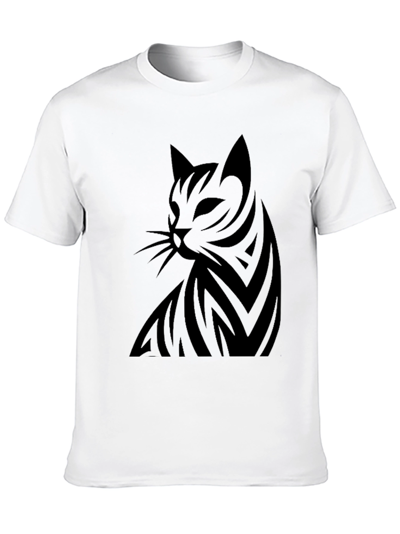 Modern Cat Silhouette Graphic T-Shirt