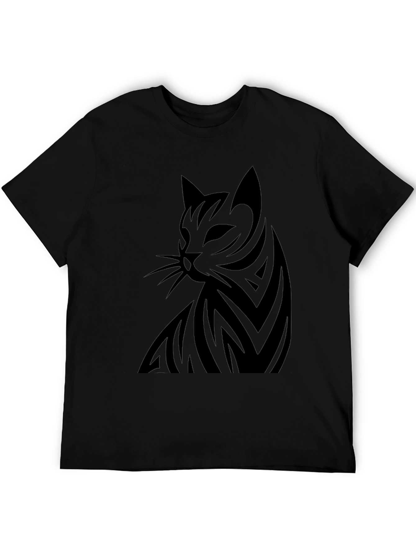Modern Cat Silhouette Graphic T-Shirt