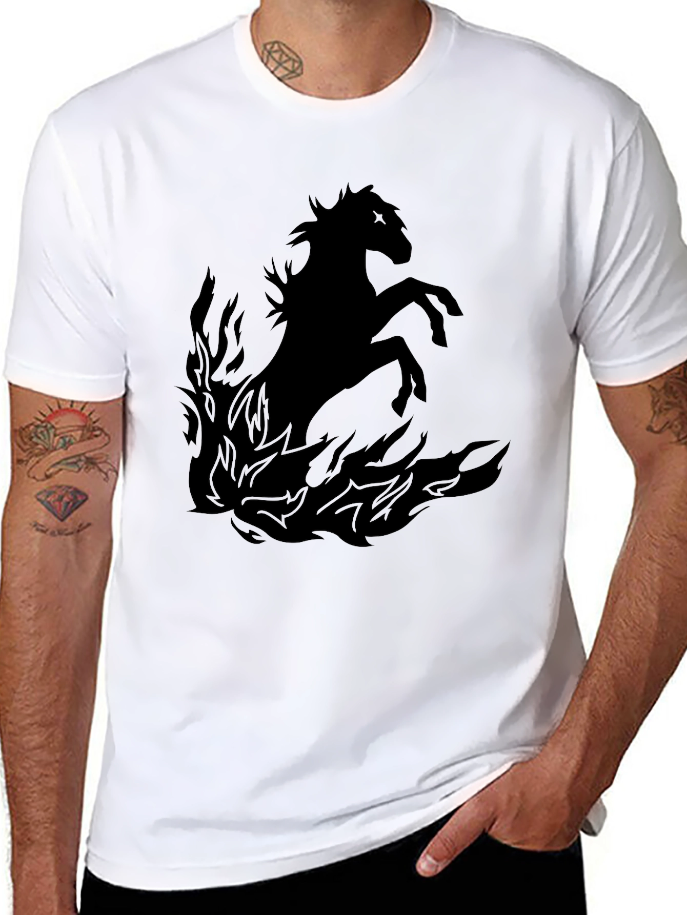 Black Horse Inferno Graphic Tee
