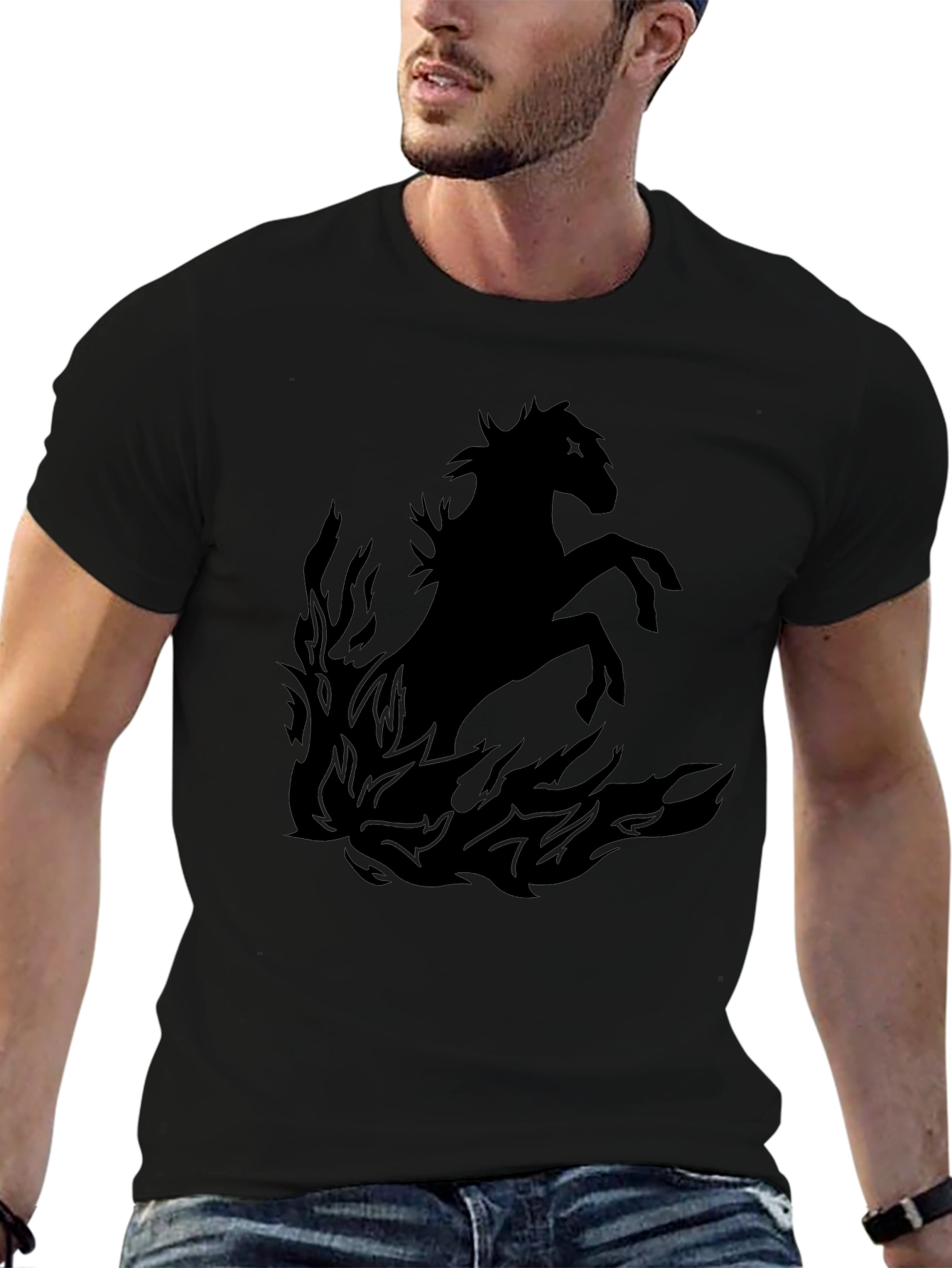 Black Horse Inferno Graphic Tee