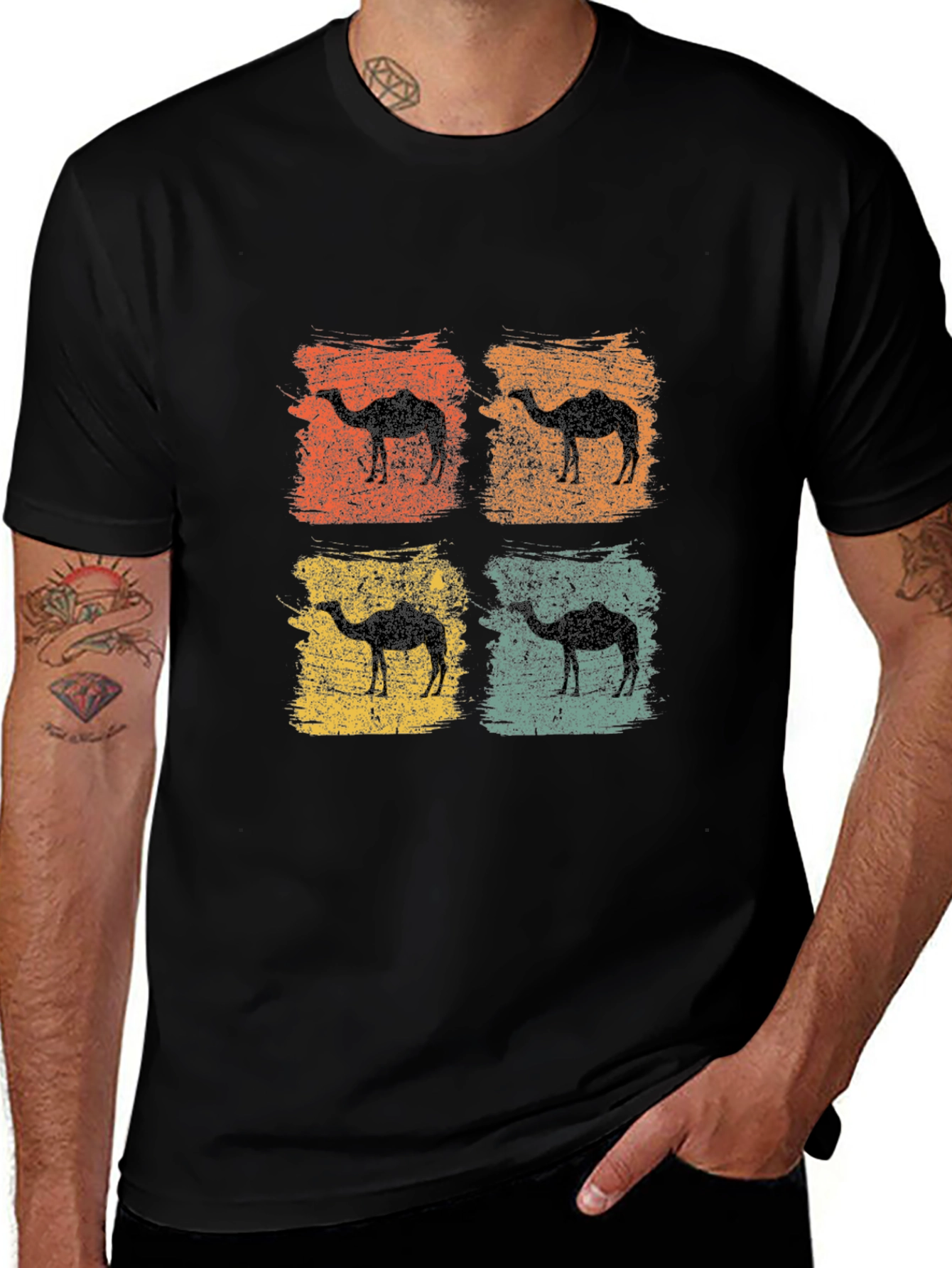 Retro Camel Silhouette T-Shirt