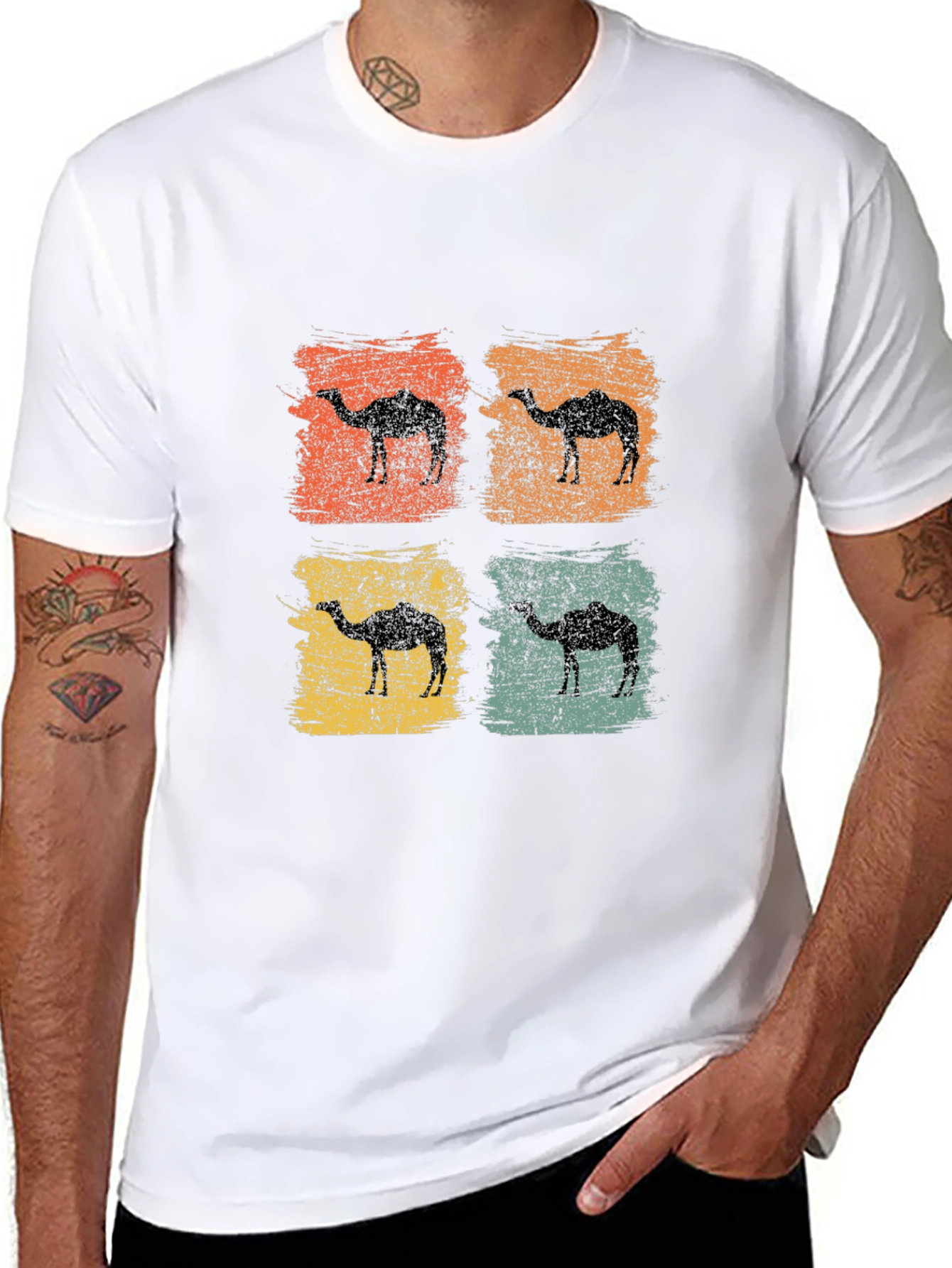 Retro Camel Silhouette T-Shirt