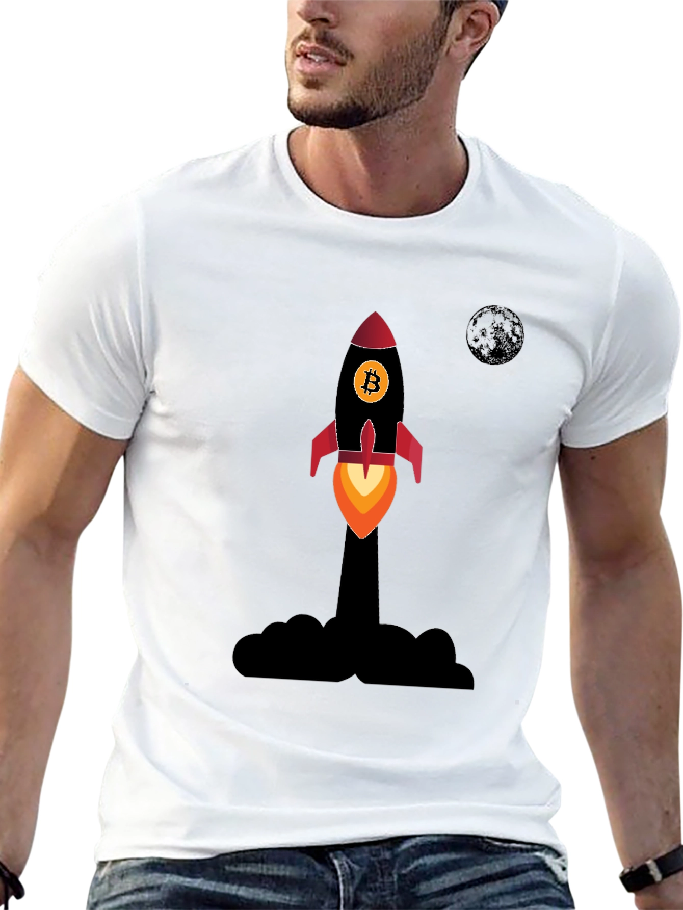 Bitcoin Rocket T-Shirt - Crypto Apparel