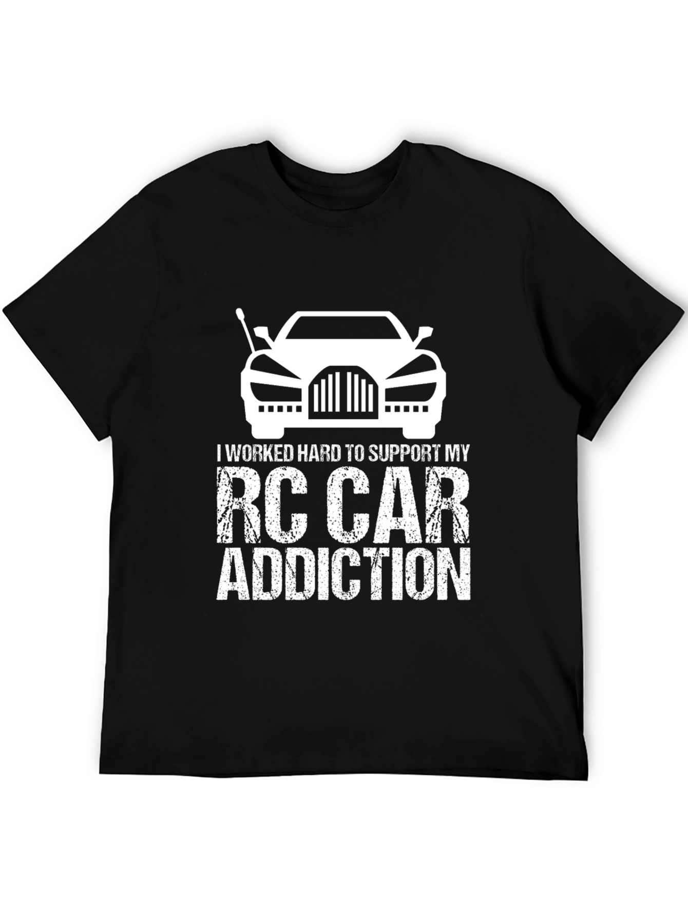 RC Car Addiction T-Shirt - Black Humorous Design