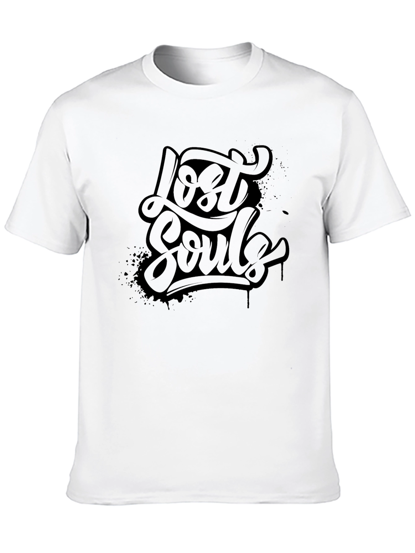 Lost Souls Graphic Print Black T-Shirt