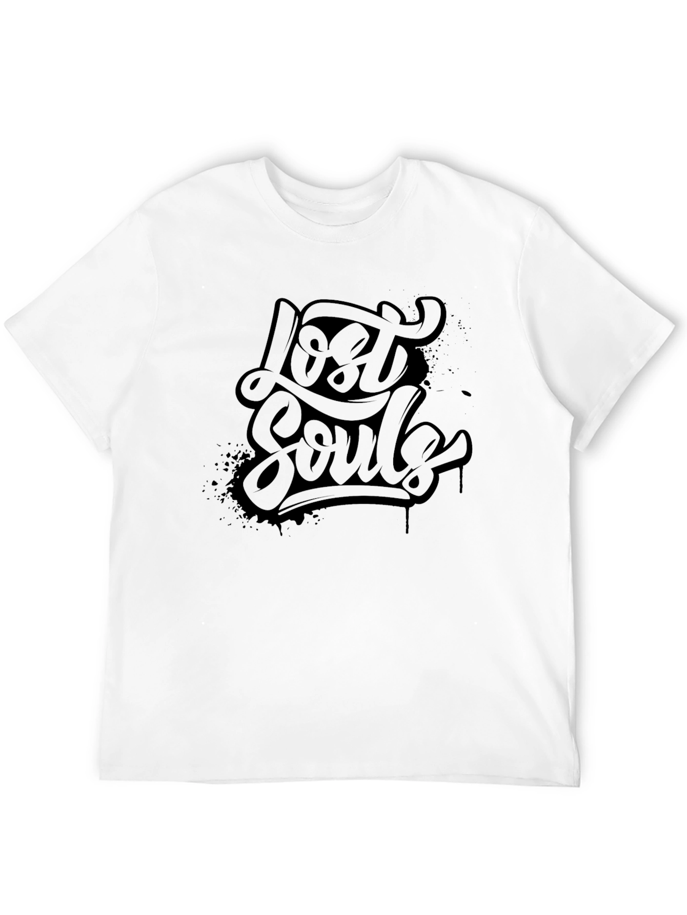Lost Souls Graphic Print Black T-Shirt
