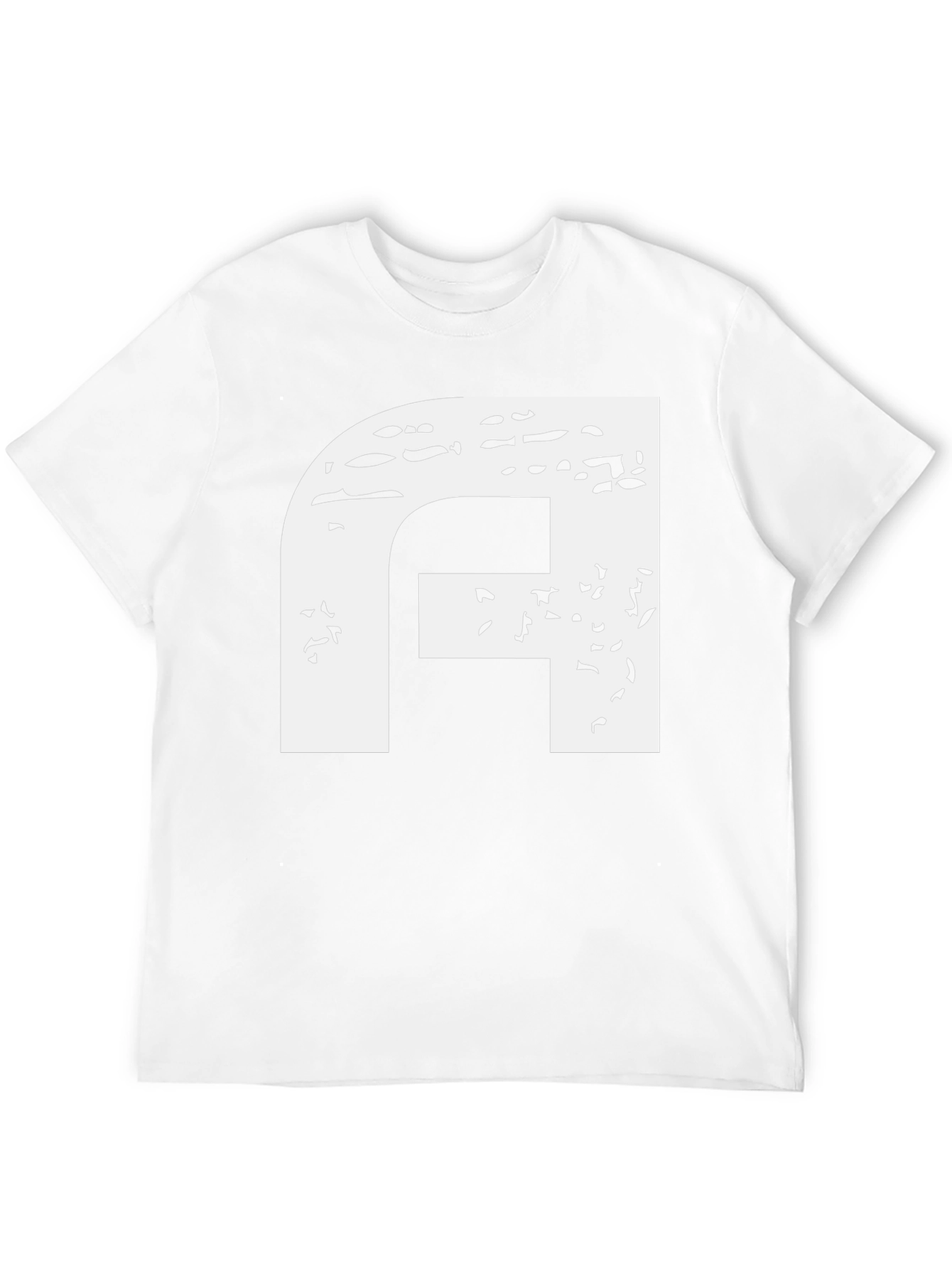 Distressed Letter A Black T-Shirt