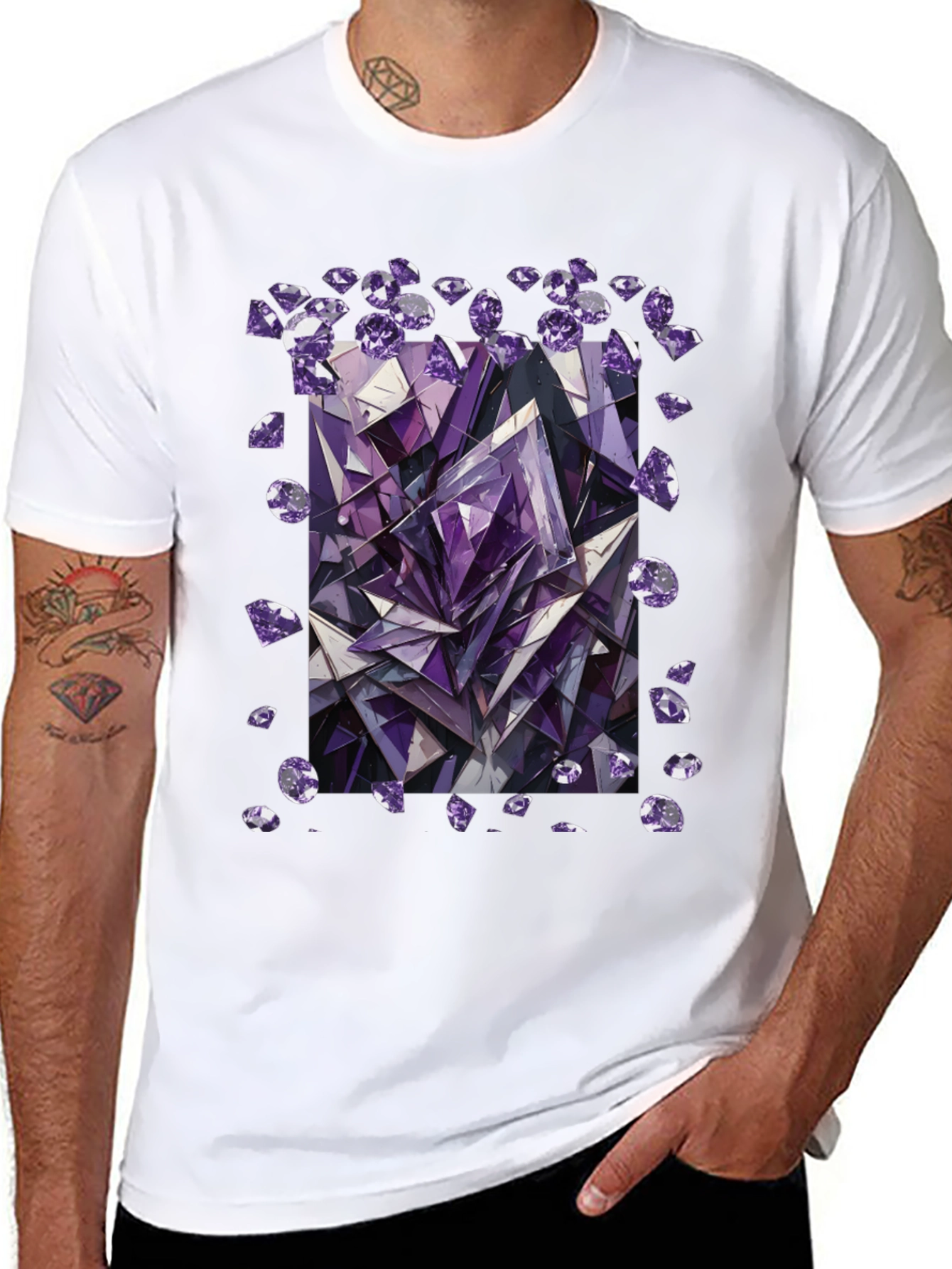 Amethyst Crystal Gemstone Graphic T-Shirt