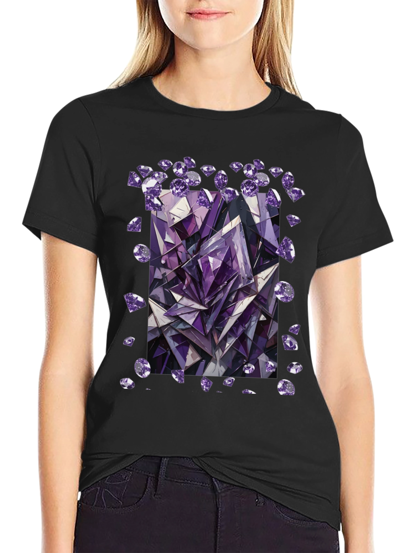 Amethyst Crystal Gemstone Graphic T-Shirt