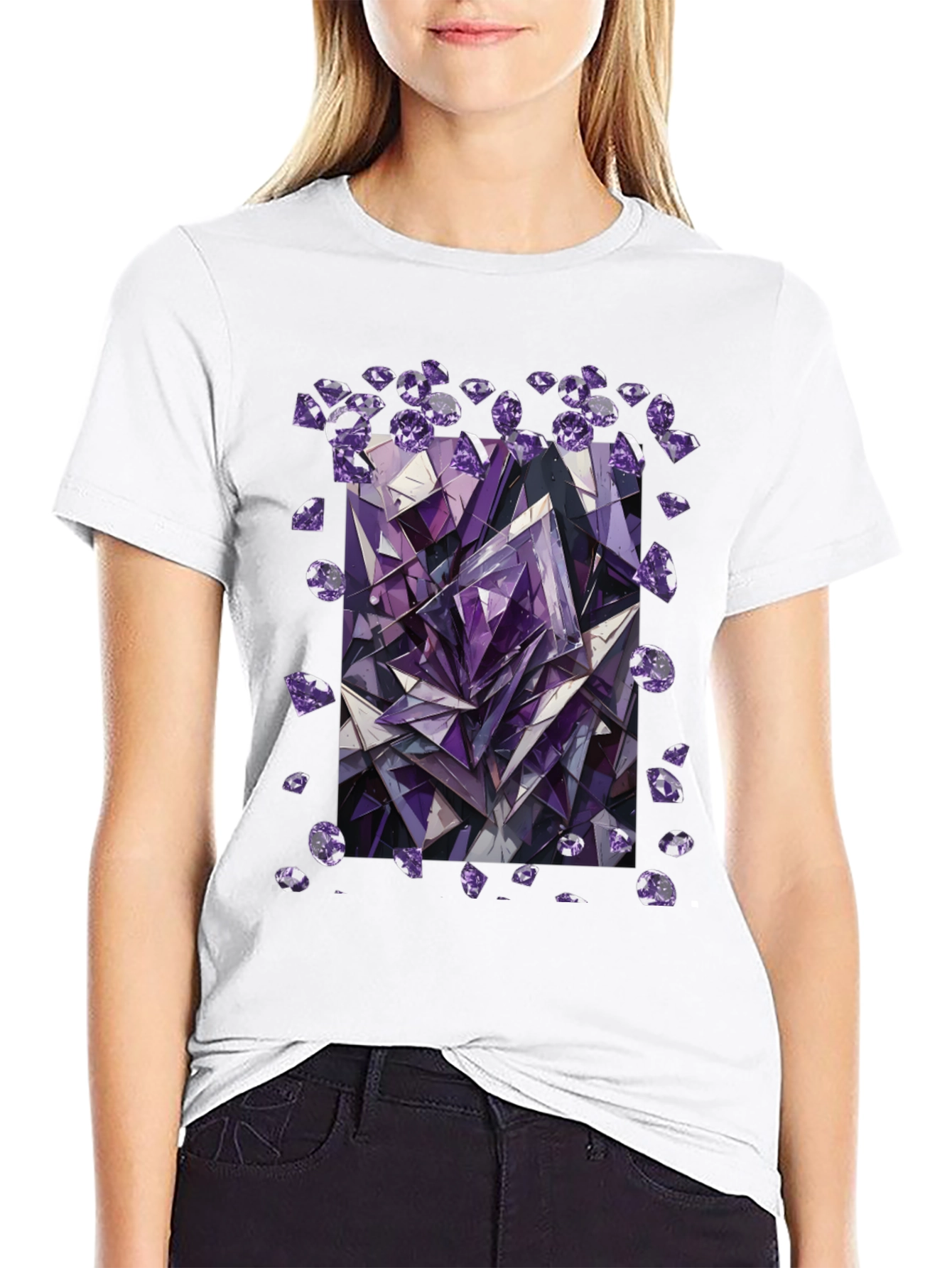 Amethyst Crystal Gemstone Graphic T-Shirt