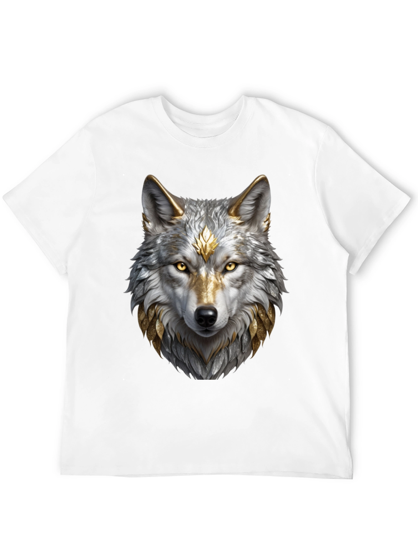 Wolf Graphic Tee - Majestic Animal Design Black Shirt