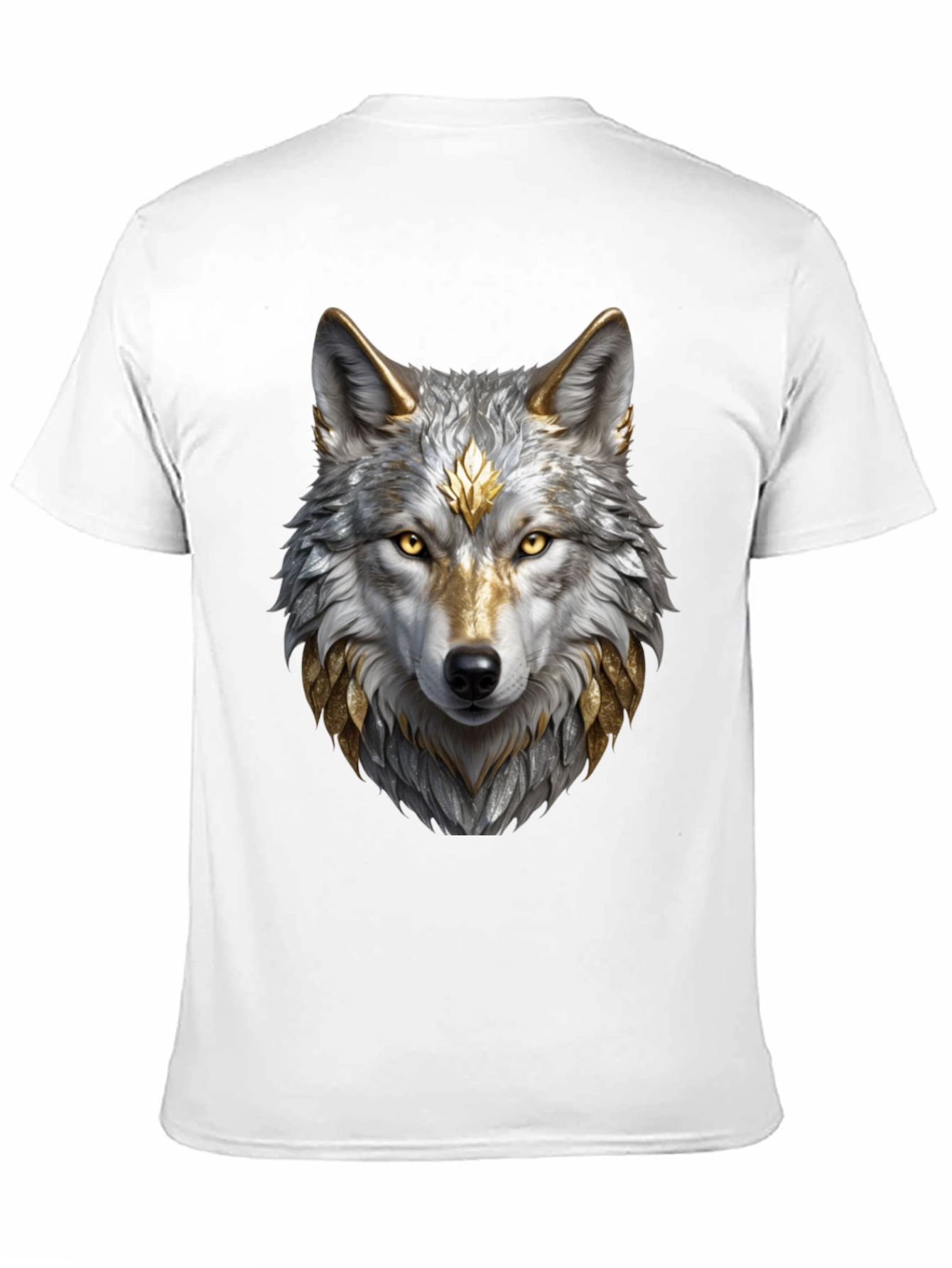 Wolf Graphic Tee - Majestic Animal Design Black Shirt