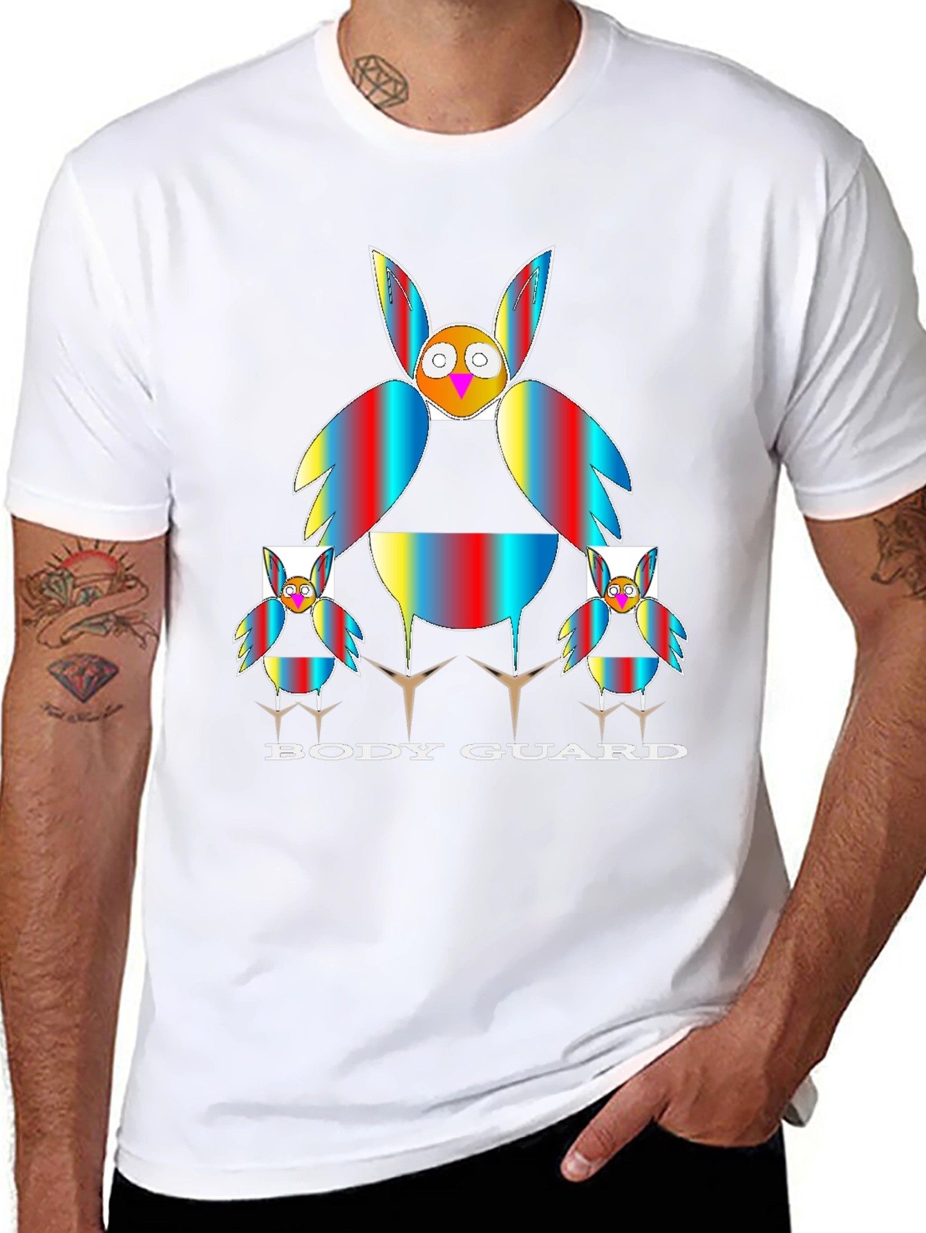 Body Guard Graphic Tee - Owl Family Protection
