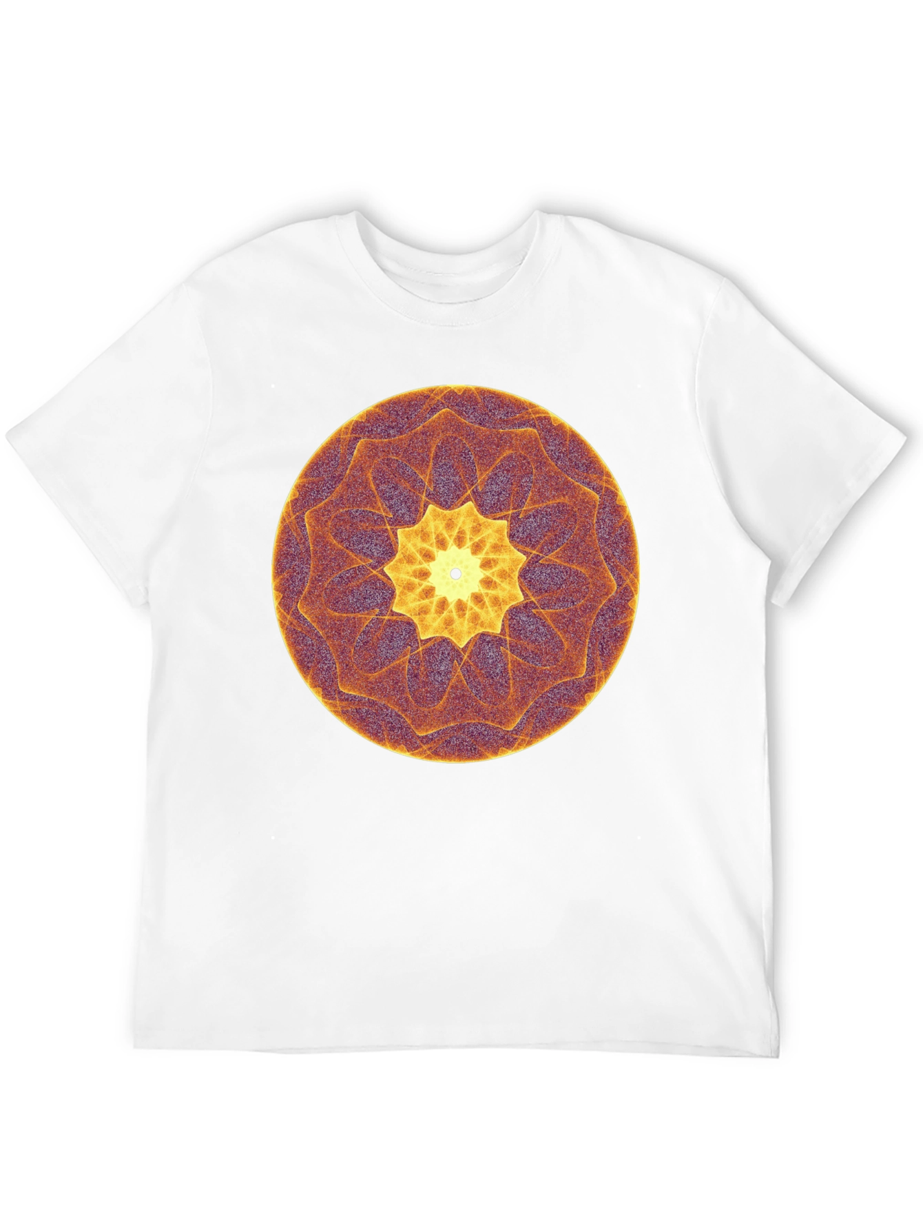 Abstract Mandala Graphic Print T-Shirt - Black