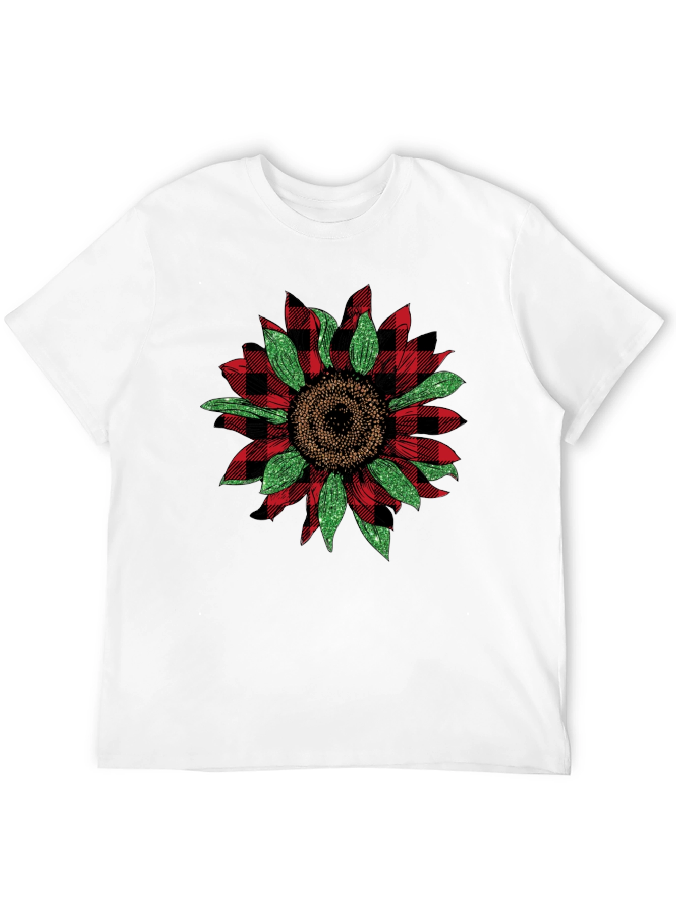 Plaid Sunflower Graphic Tee