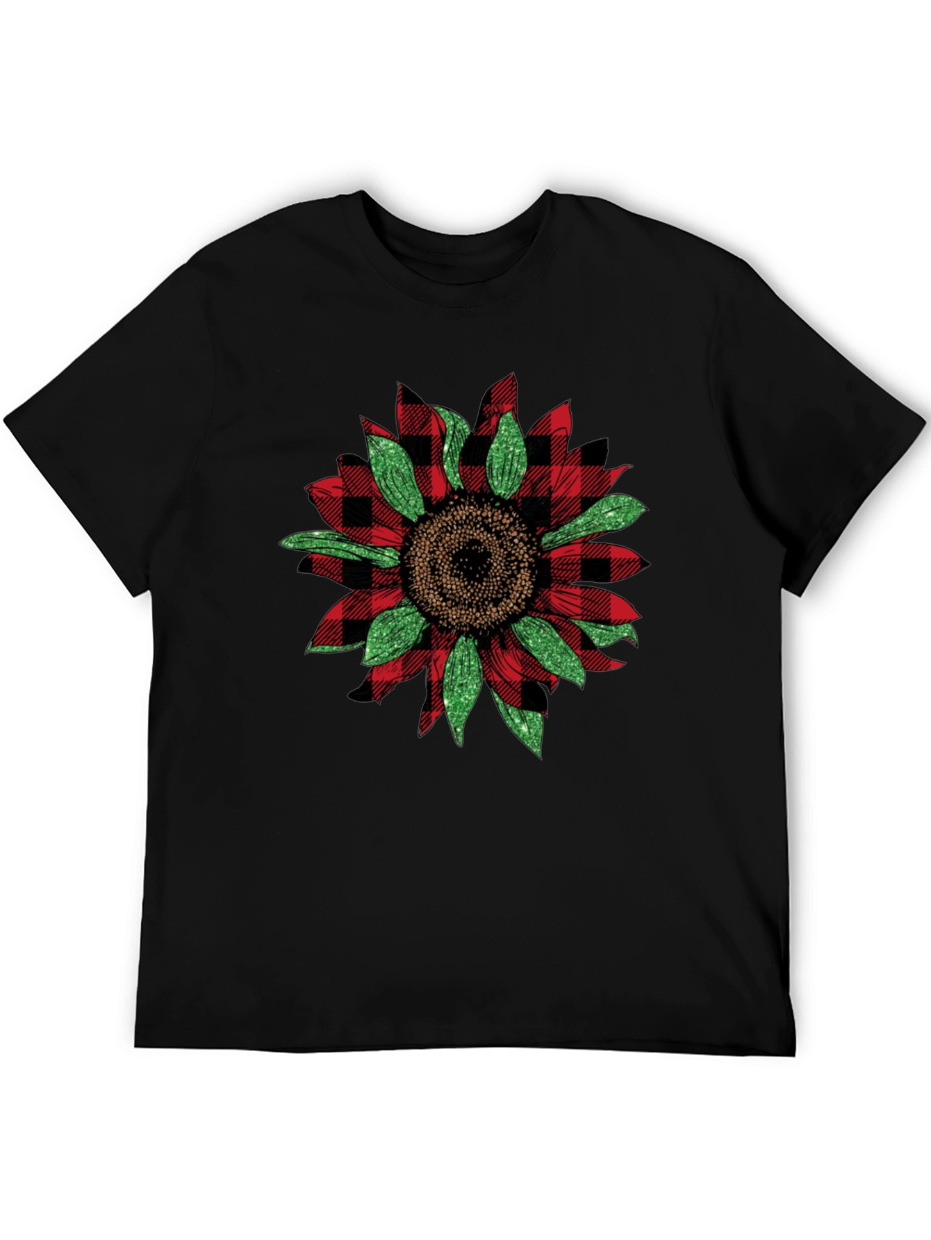 Plaid Sunflower Graphic Tee