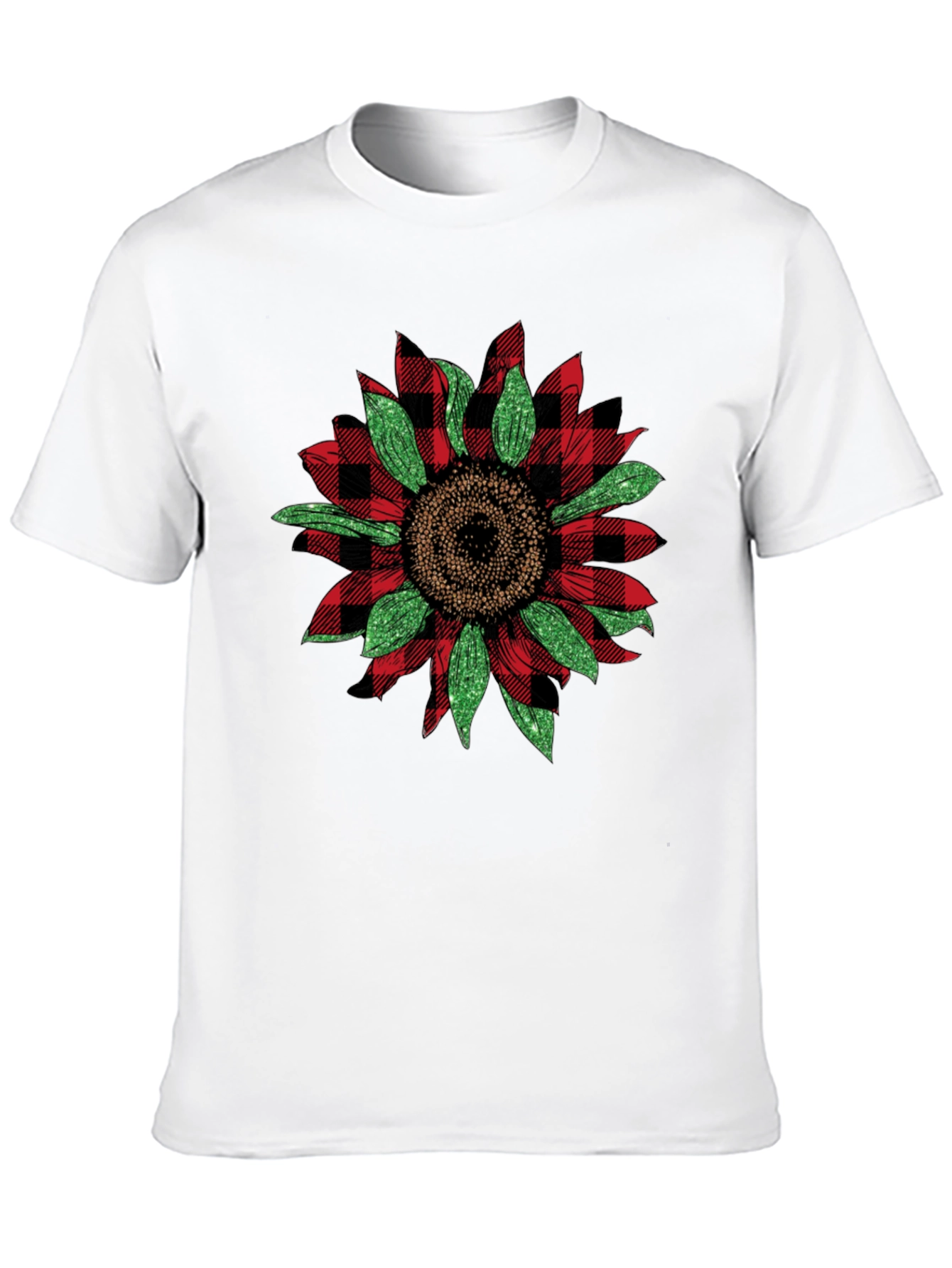 Plaid Sunflower Graphic Tee