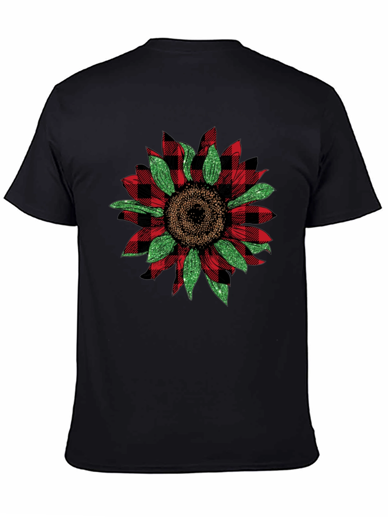 Plaid Sunflower Graphic Tee