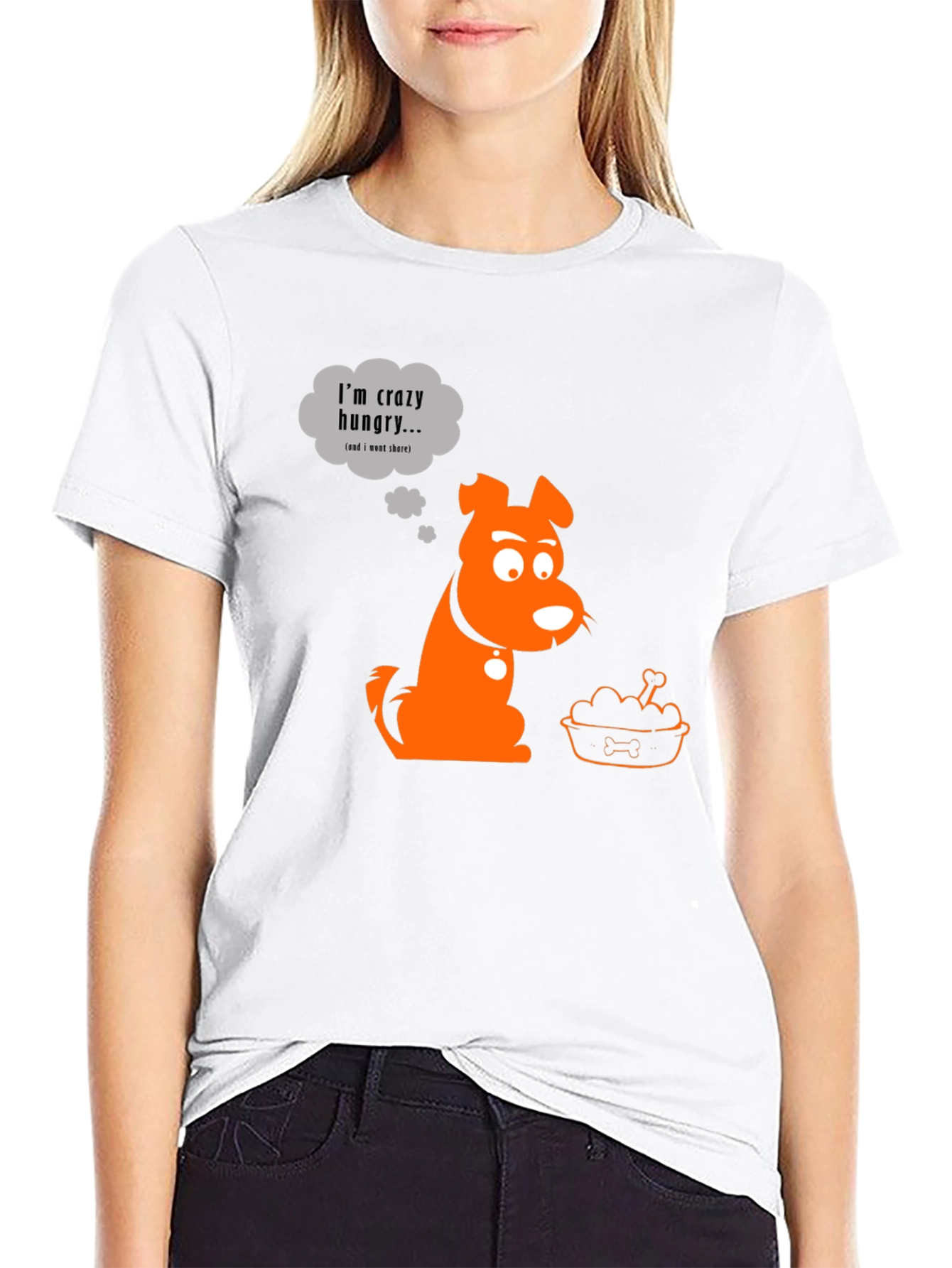 Crazy Hungry Dog Graphic T-Shirt