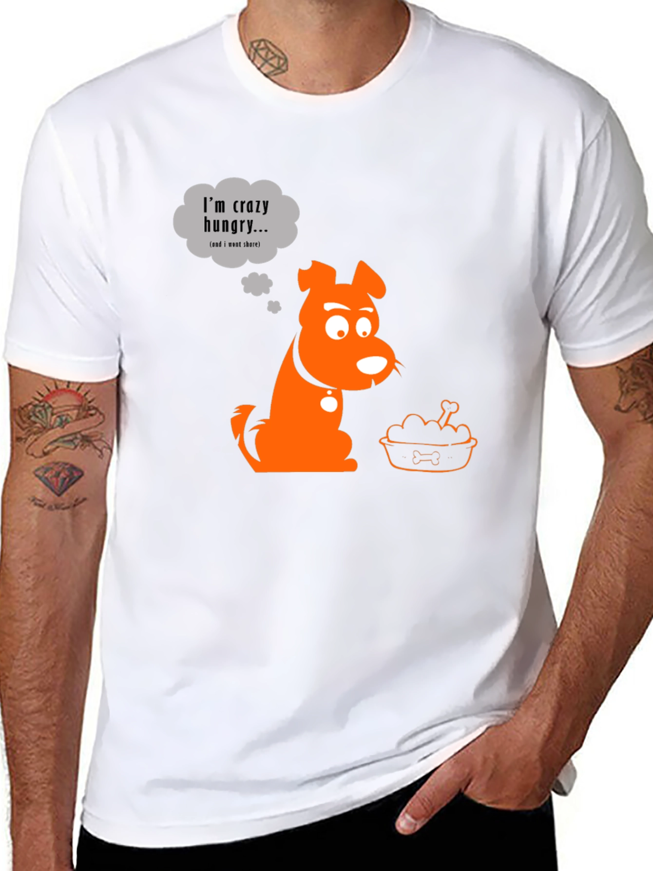 Crazy Hungry Dog Graphic T-Shirt