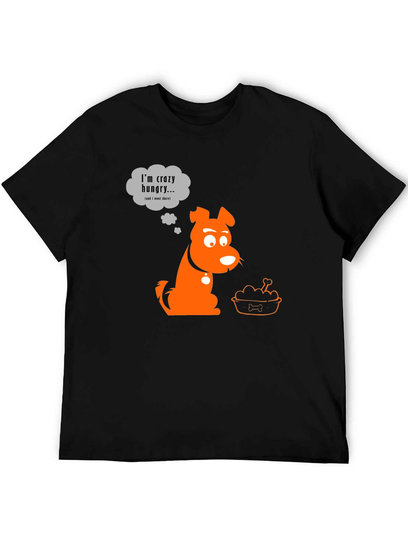 Crazy Hungry Dog Graphic T-Shirt