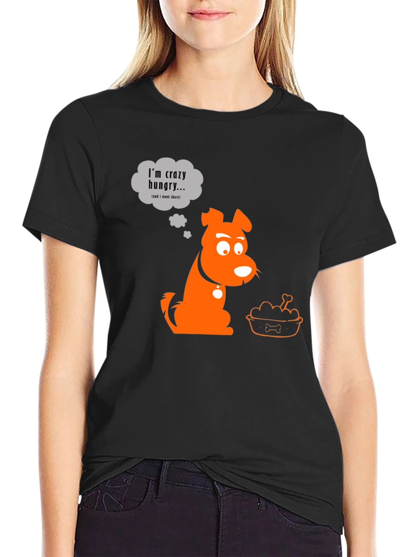 Crazy Hungry Dog Graphic T-Shirt