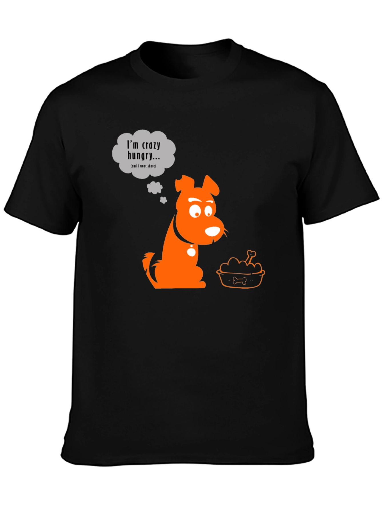 Crazy Hungry Dog Graphic T-Shirt
