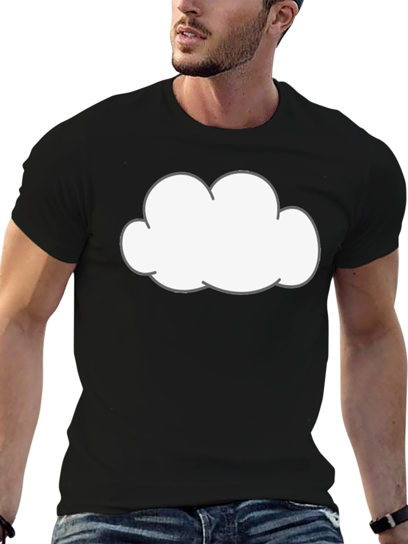 Cloud Graphic Black T-Shirt