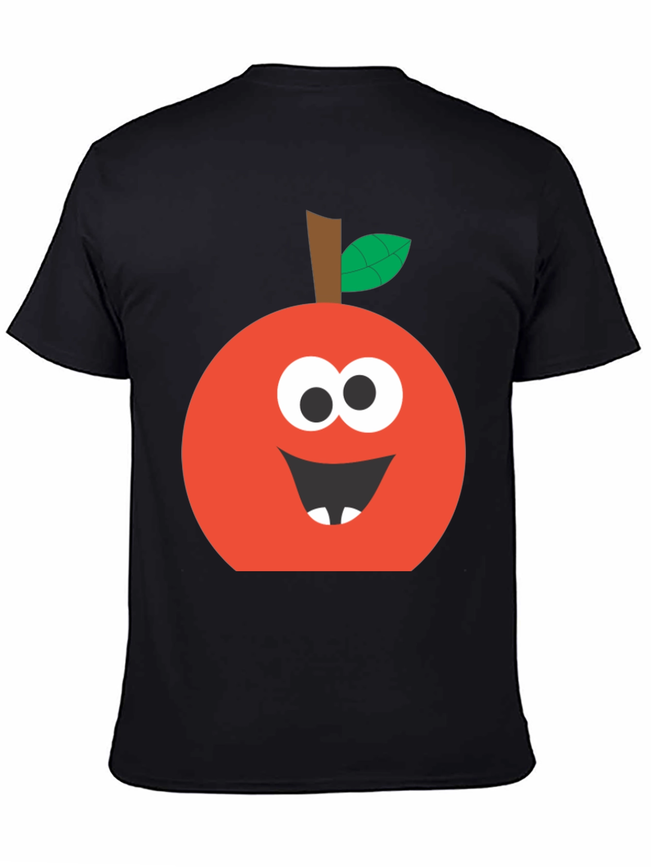 Funny Apple Face T-Shirt - Cute Cartoon Graphic Tee