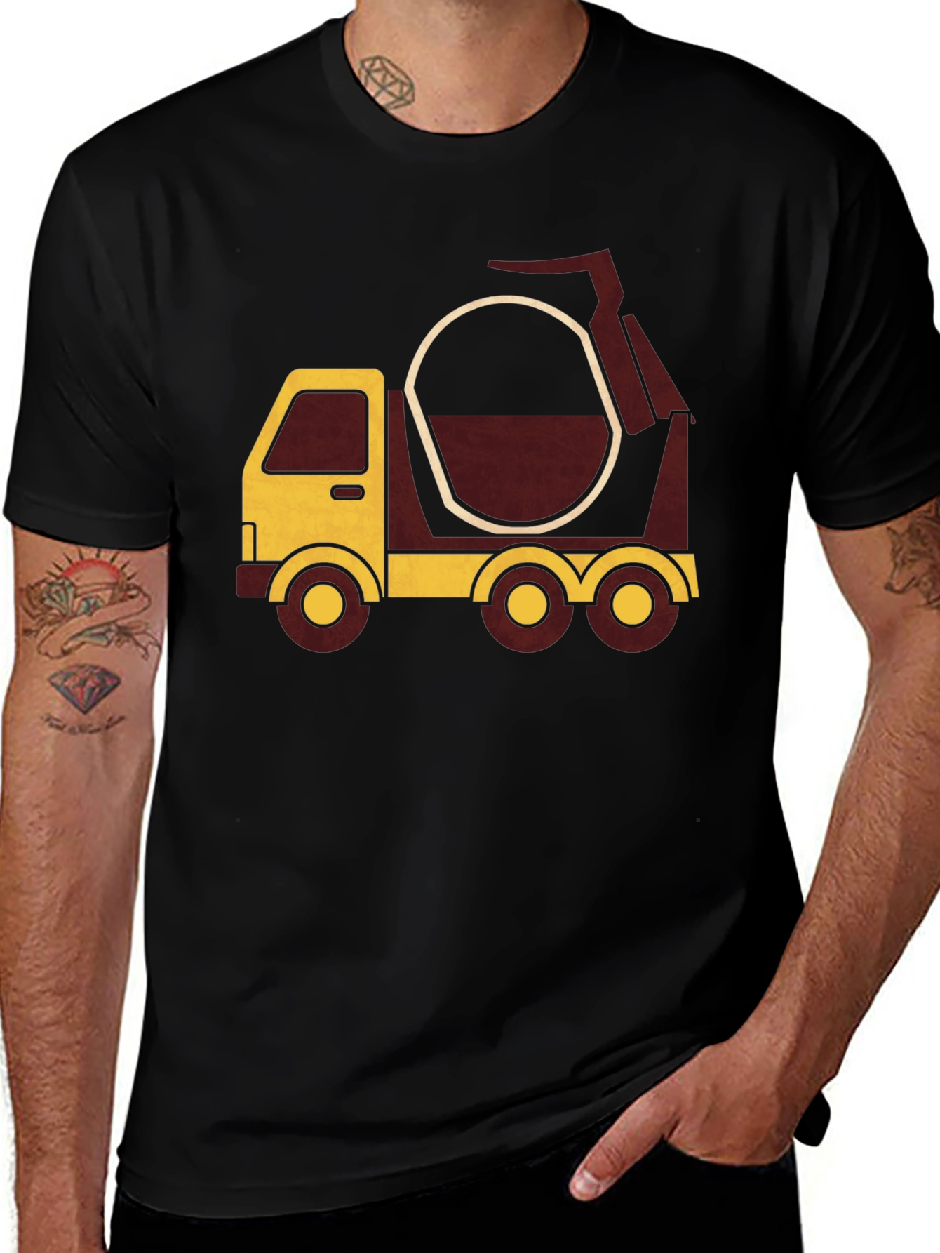 Cement Mixer Truck Graphic T-Shirt
