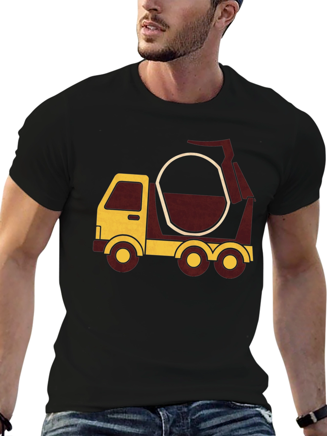Cement Mixer Truck Graphic T-Shirt