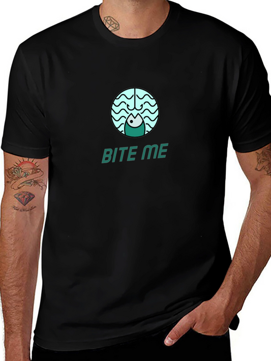 Bite Me Fish Hook Tee - Fishing Humor Graphic T-Shirt