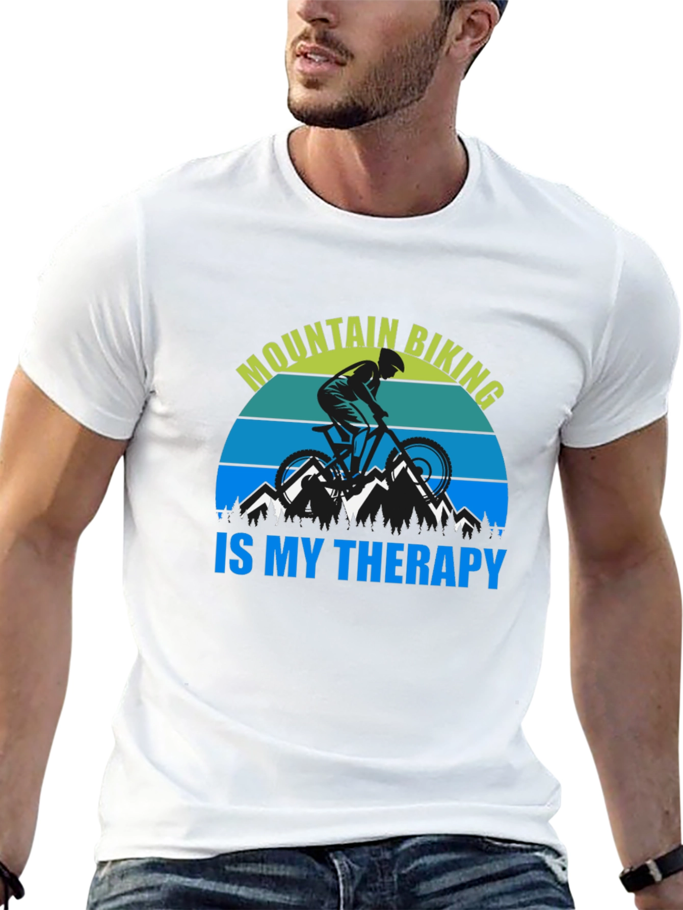 Mountain Biking Therapy Graphic Tee