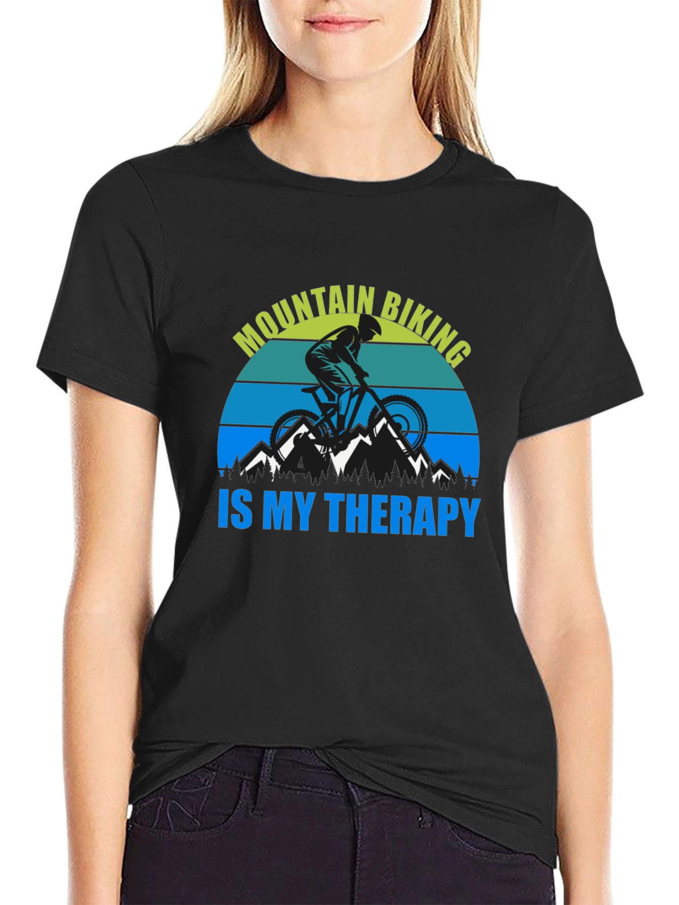 Mountain Biking Therapy Graphic Tee