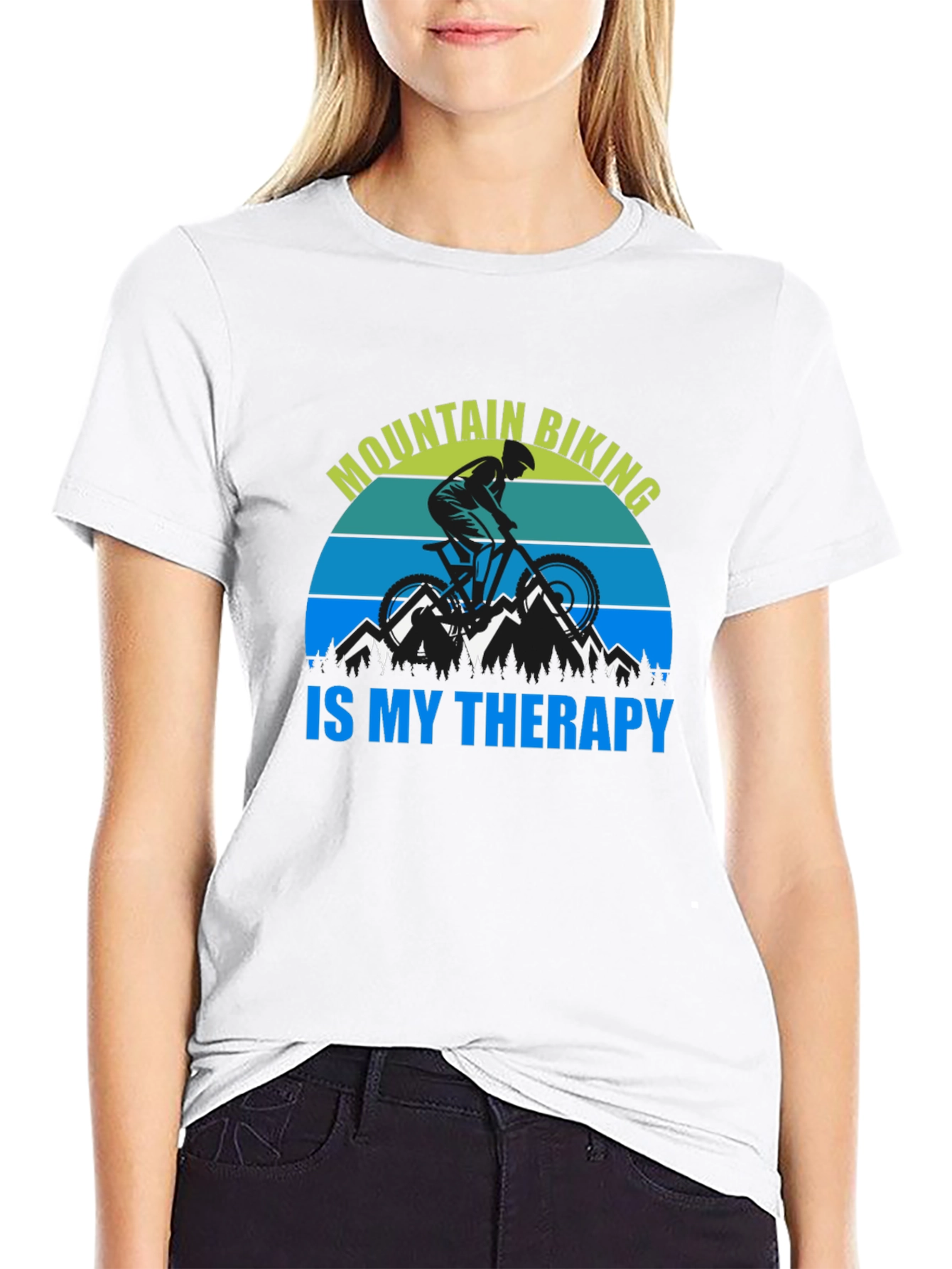 Mountain Biking Therapy Graphic Tee