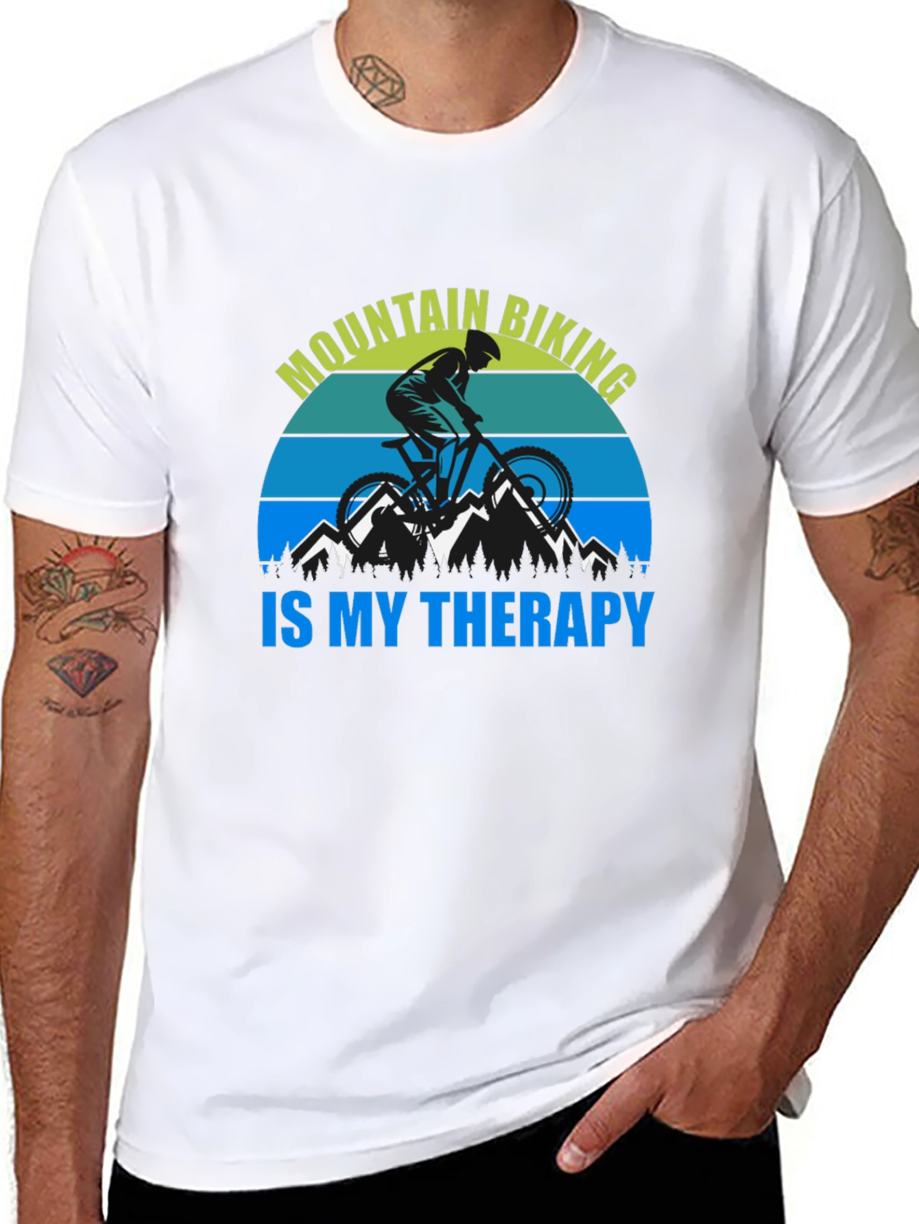 Mountain Biking Therapy Graphic Tee