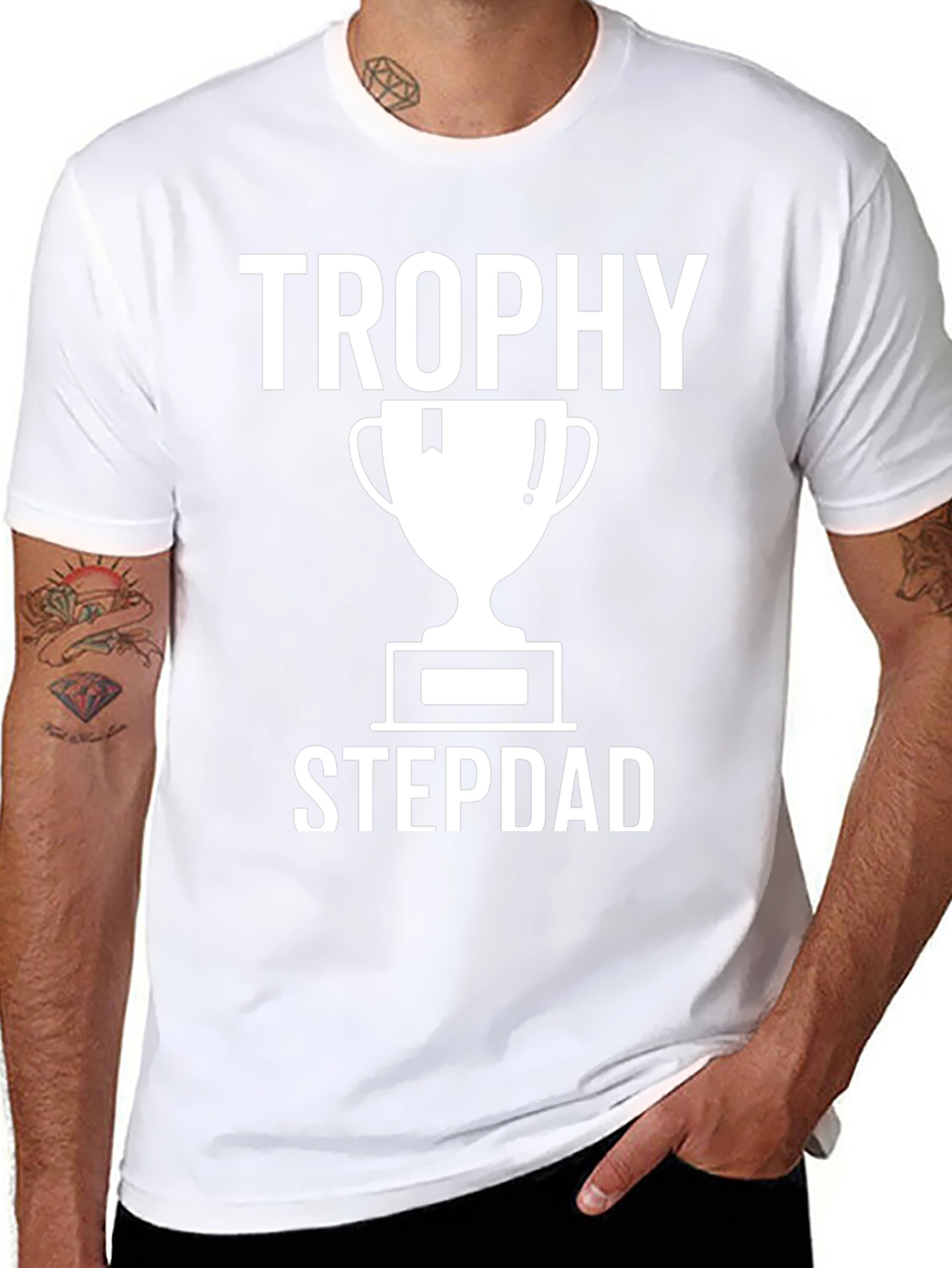 Trophy Stepdad T-Shirt - Black Novelty Tee