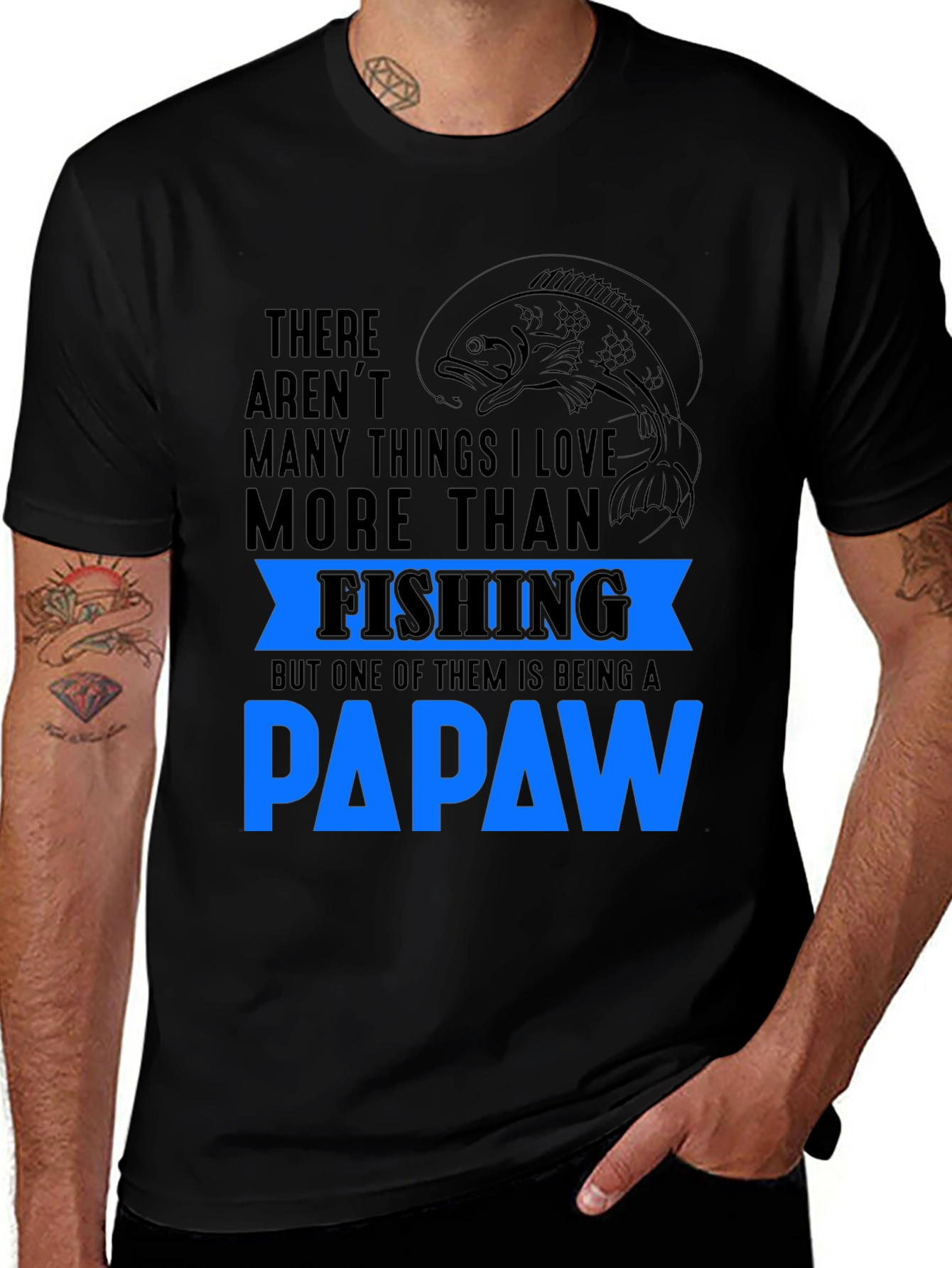 Fishing Papaw T-Shirt - Gift for Grandpa