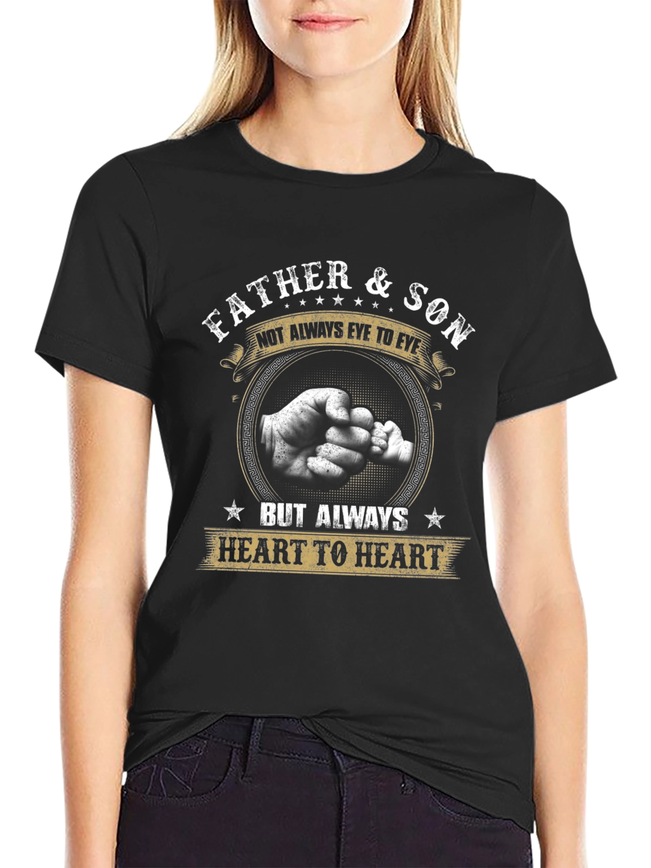 Father & Son Heart to Heart Graphic Tee
