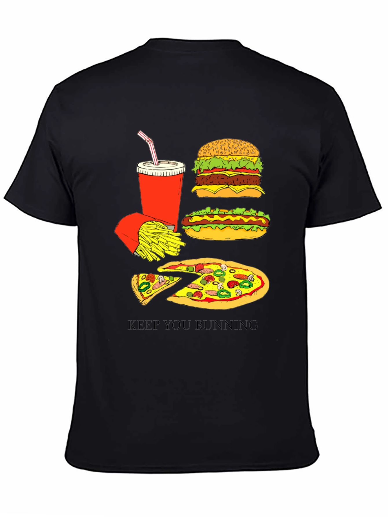 Fast Food Graphic Tee - Keep You Running