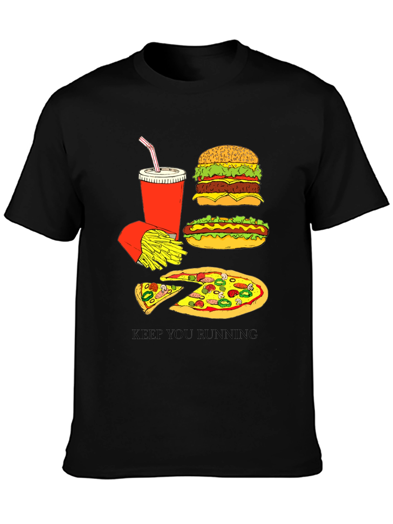 Fast Food Graphic Tee - Keep You Running