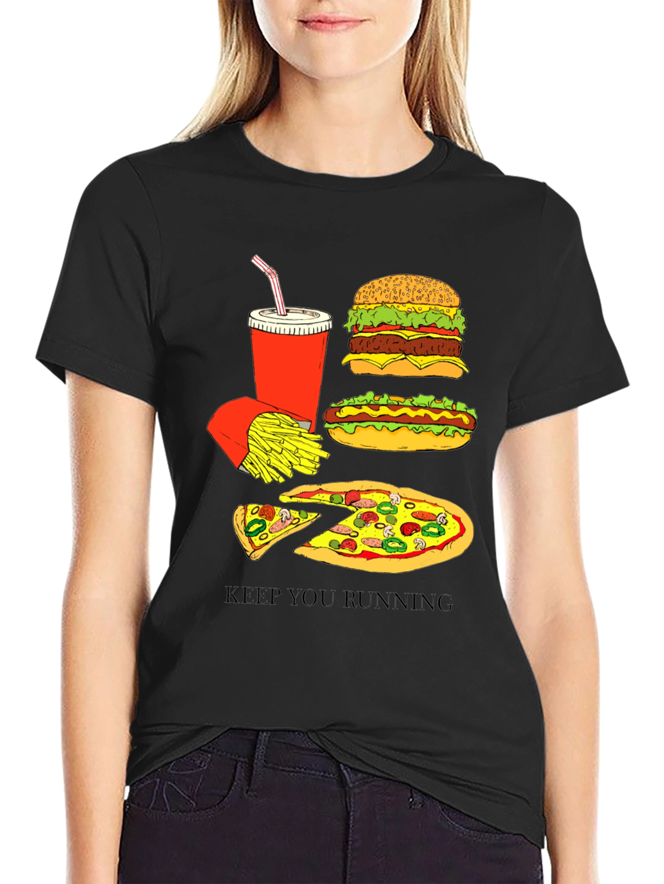 Fast Food Graphic Tee - Keep You Running