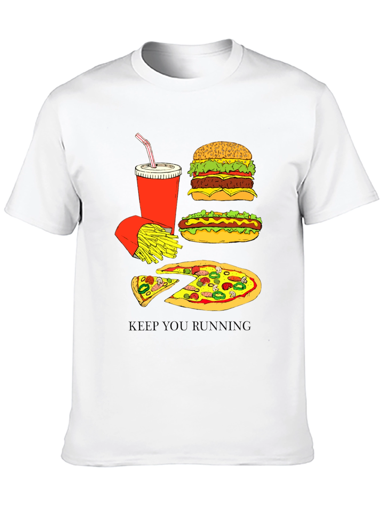 Fast Food Graphic Tee - Keep You Running
