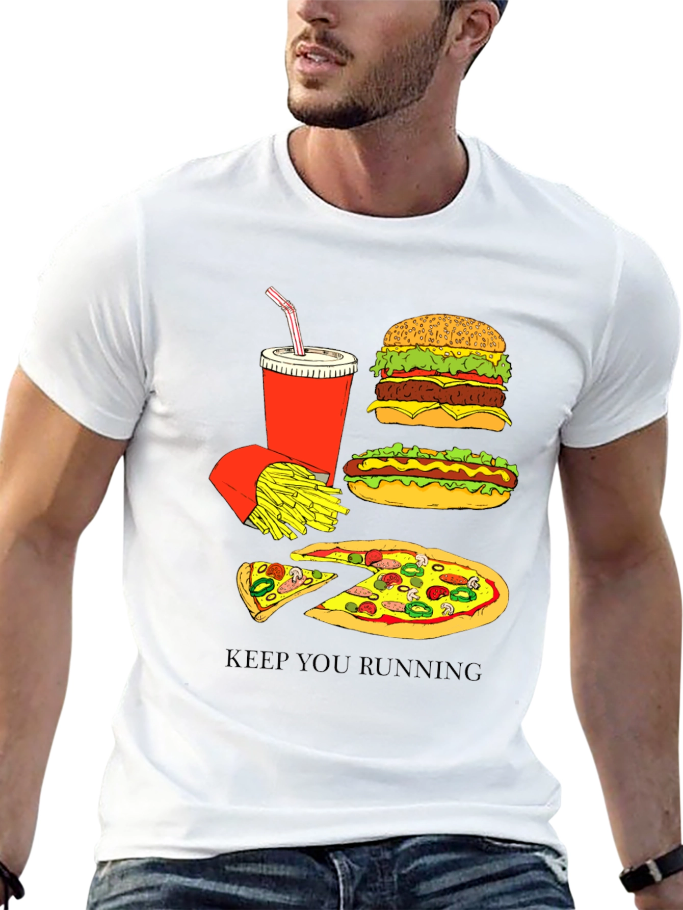 Fast Food Graphic Tee - Keep You Running