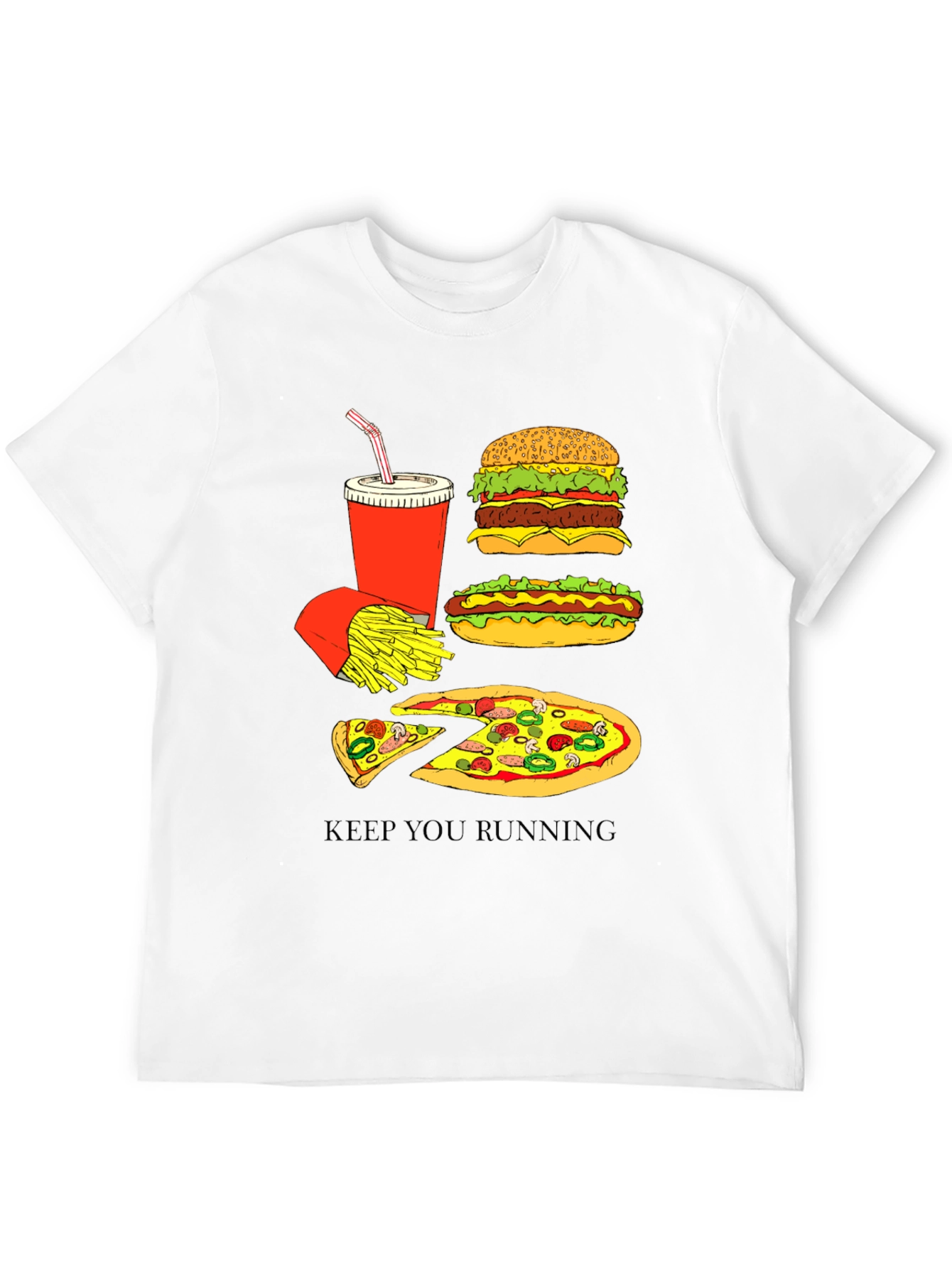 Fast Food Graphic Tee - Keep You Running