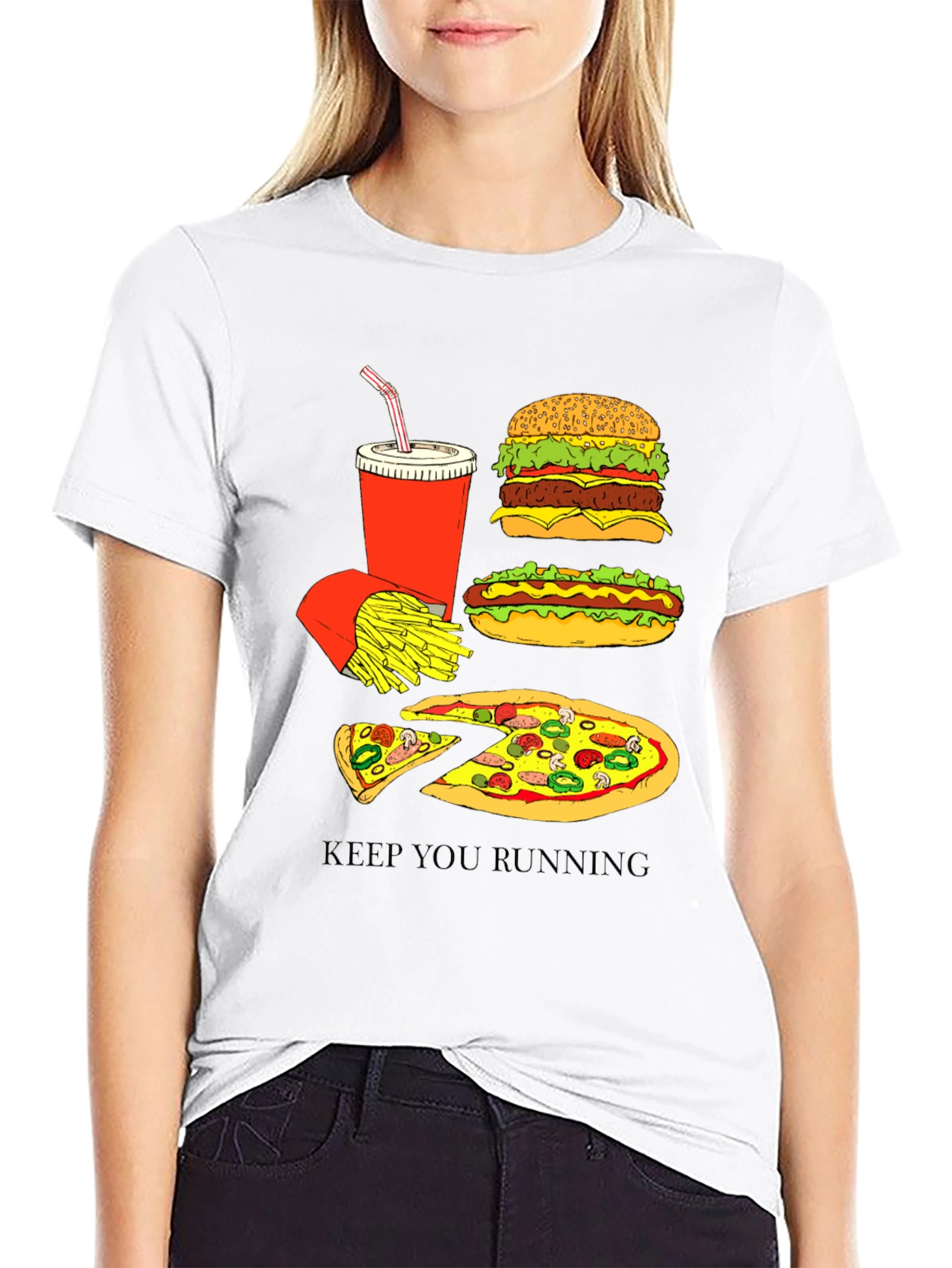 Fast Food Graphic Tee - Keep You Running
