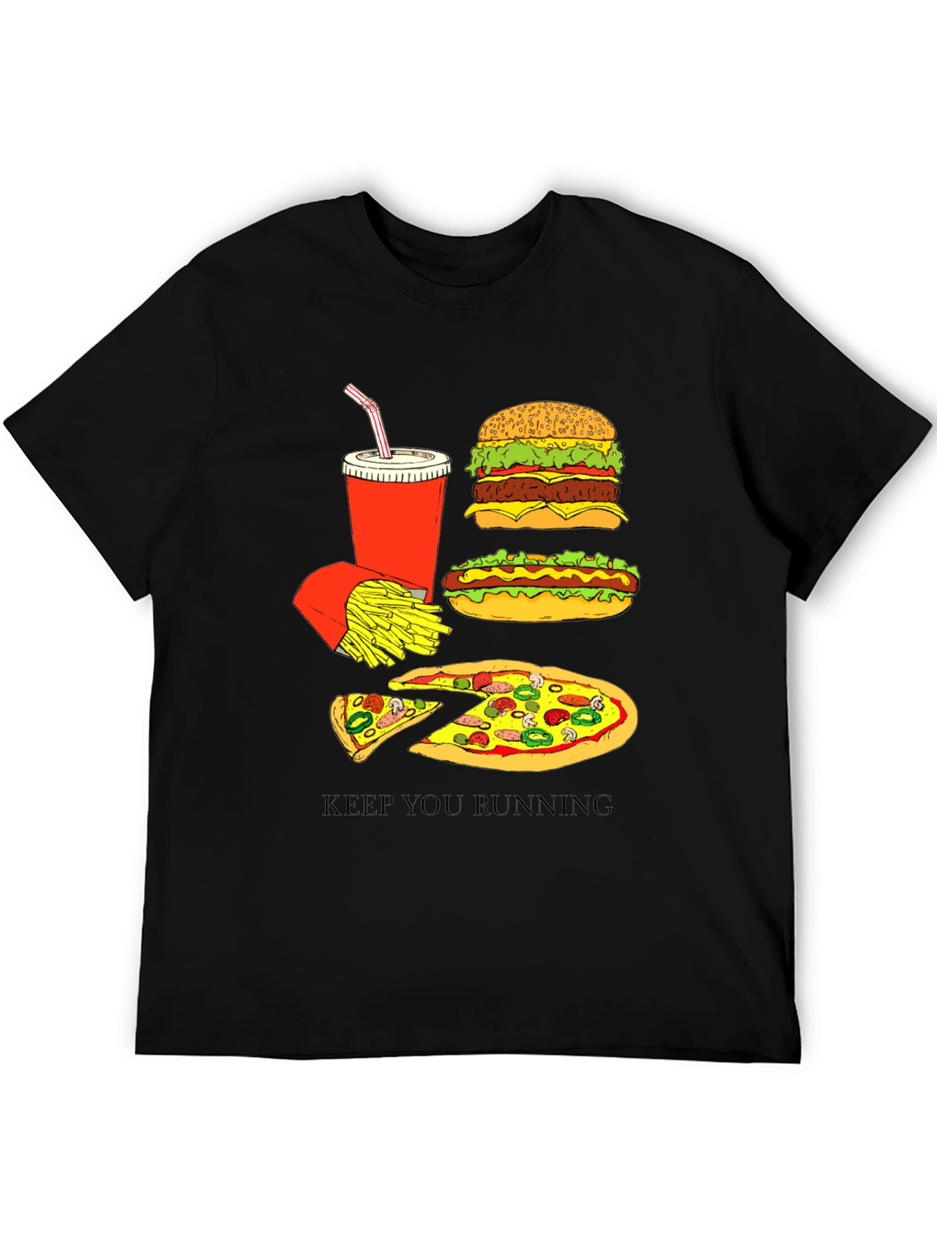 Fast Food Graphic Tee - Keep You Running