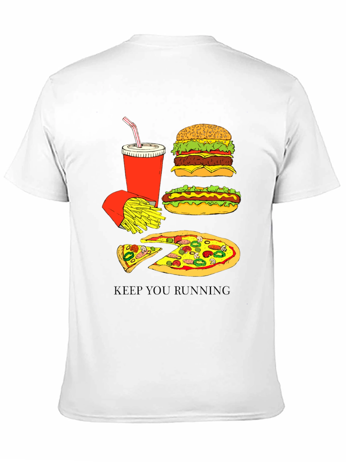 Fast Food Graphic Tee - Keep You Running