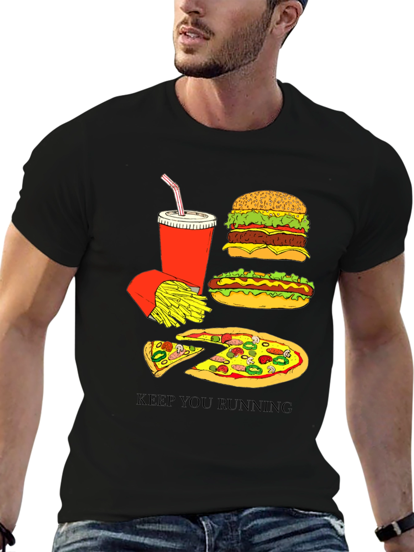 Fast Food Graphic Tee - Keep You Running