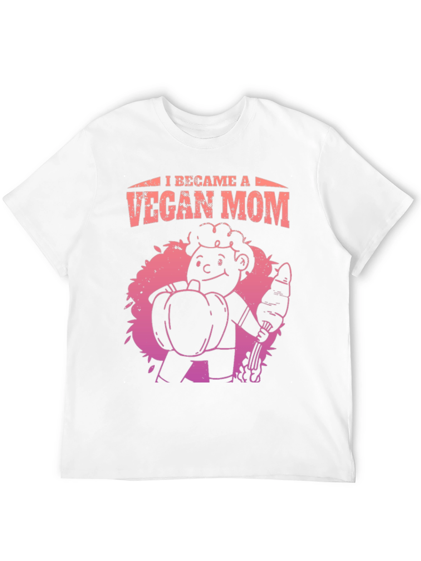 Vegan Mom Graphic Tee - Black Cotton Blend T-Shirt
